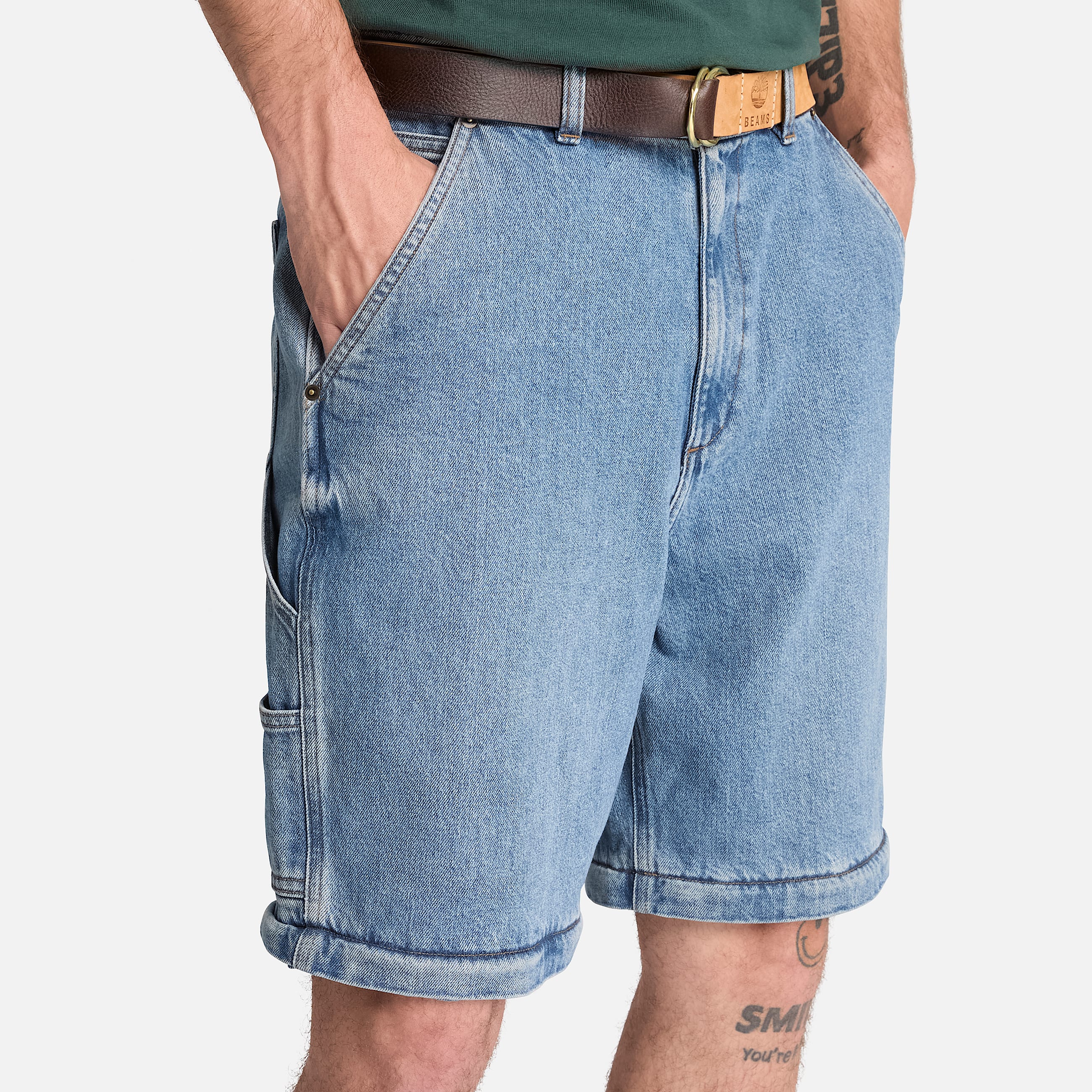 Timberland x BEAMS Denim Carpenter ZipOff Pant TBL Light Wash ALT5