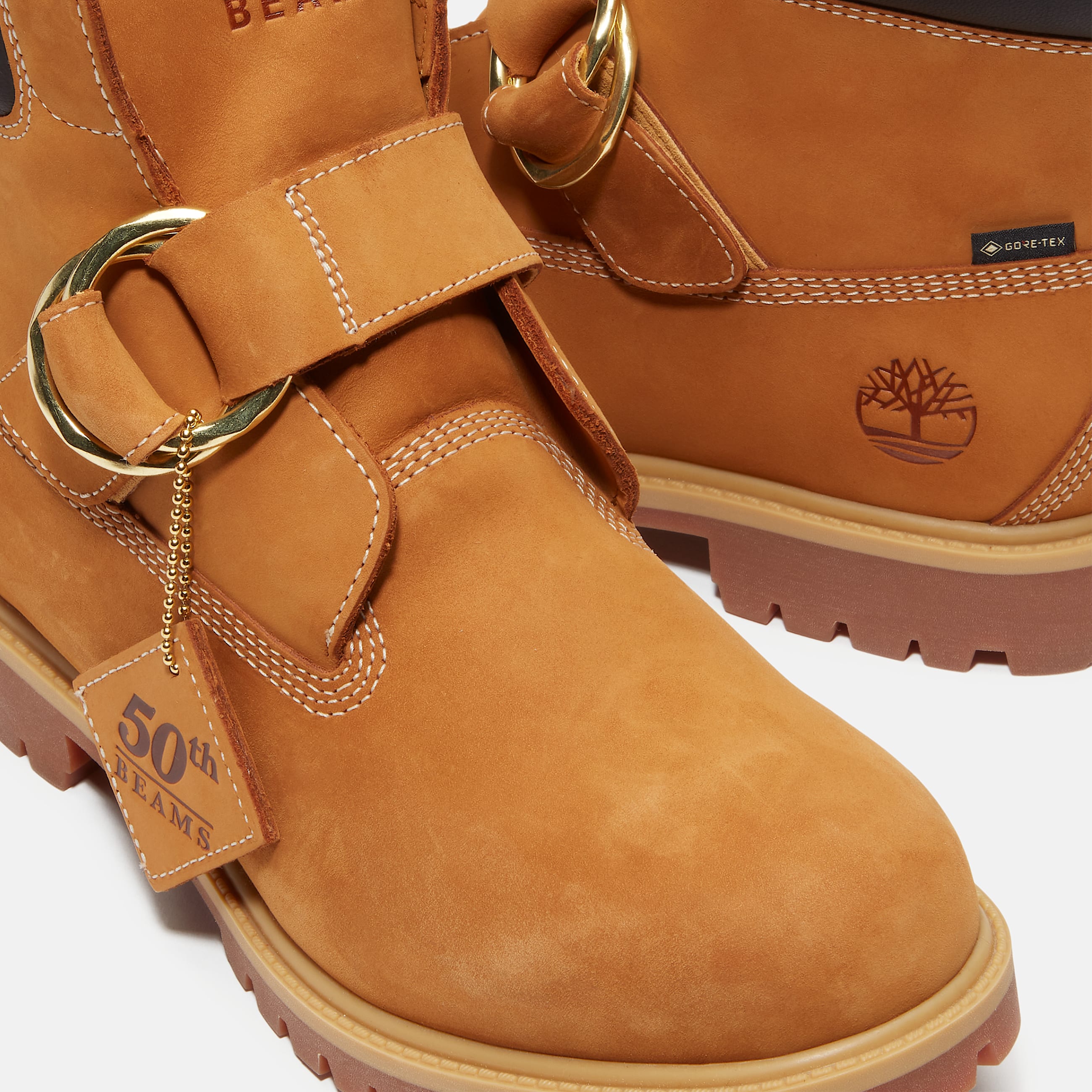 Mens Timberland x BEAMS Buckle Boot with GORETEX Membrane TBL Wheat NubuckBrown ALT15