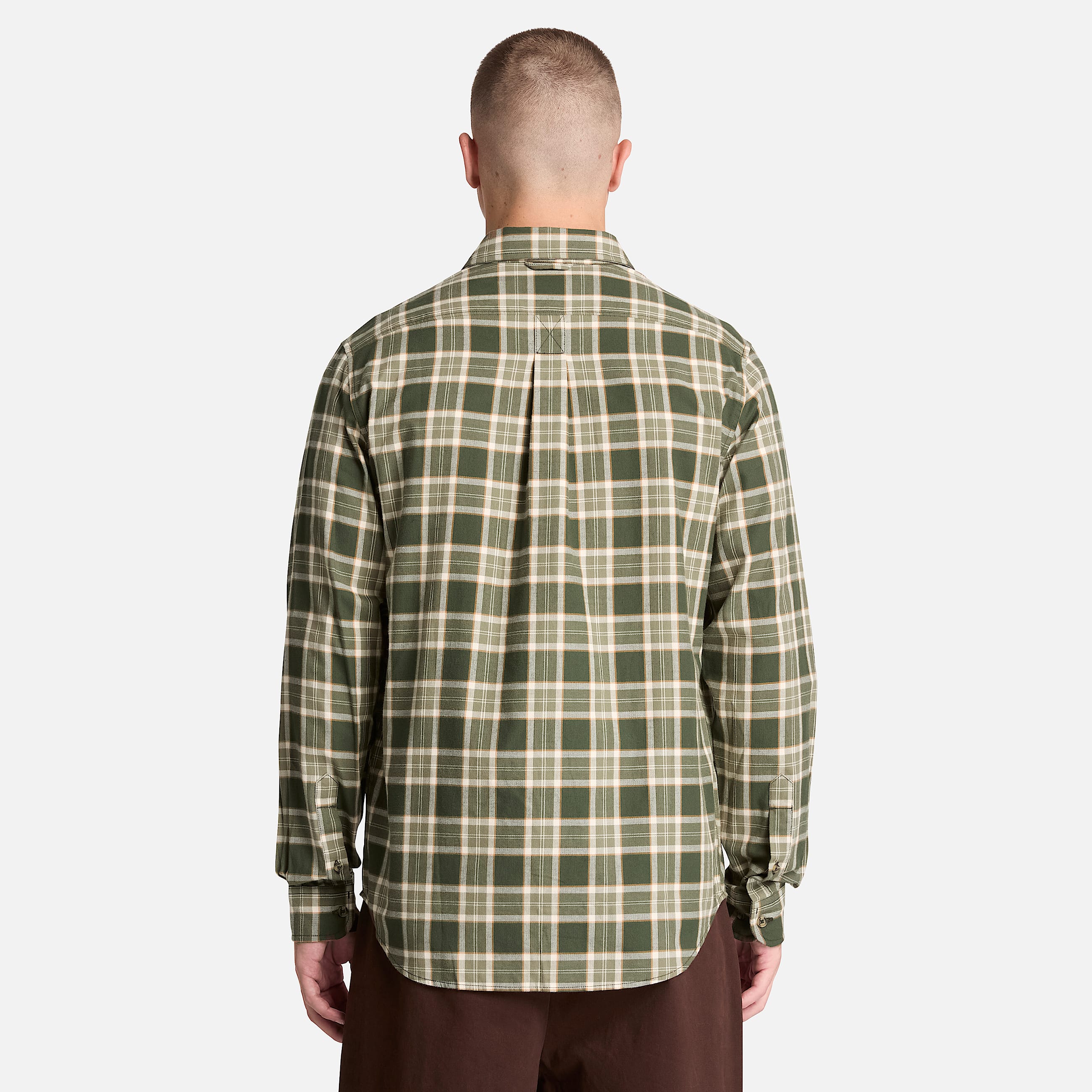 Mens Check Heavy Flannel Shirt TBL Dark Green ALT8