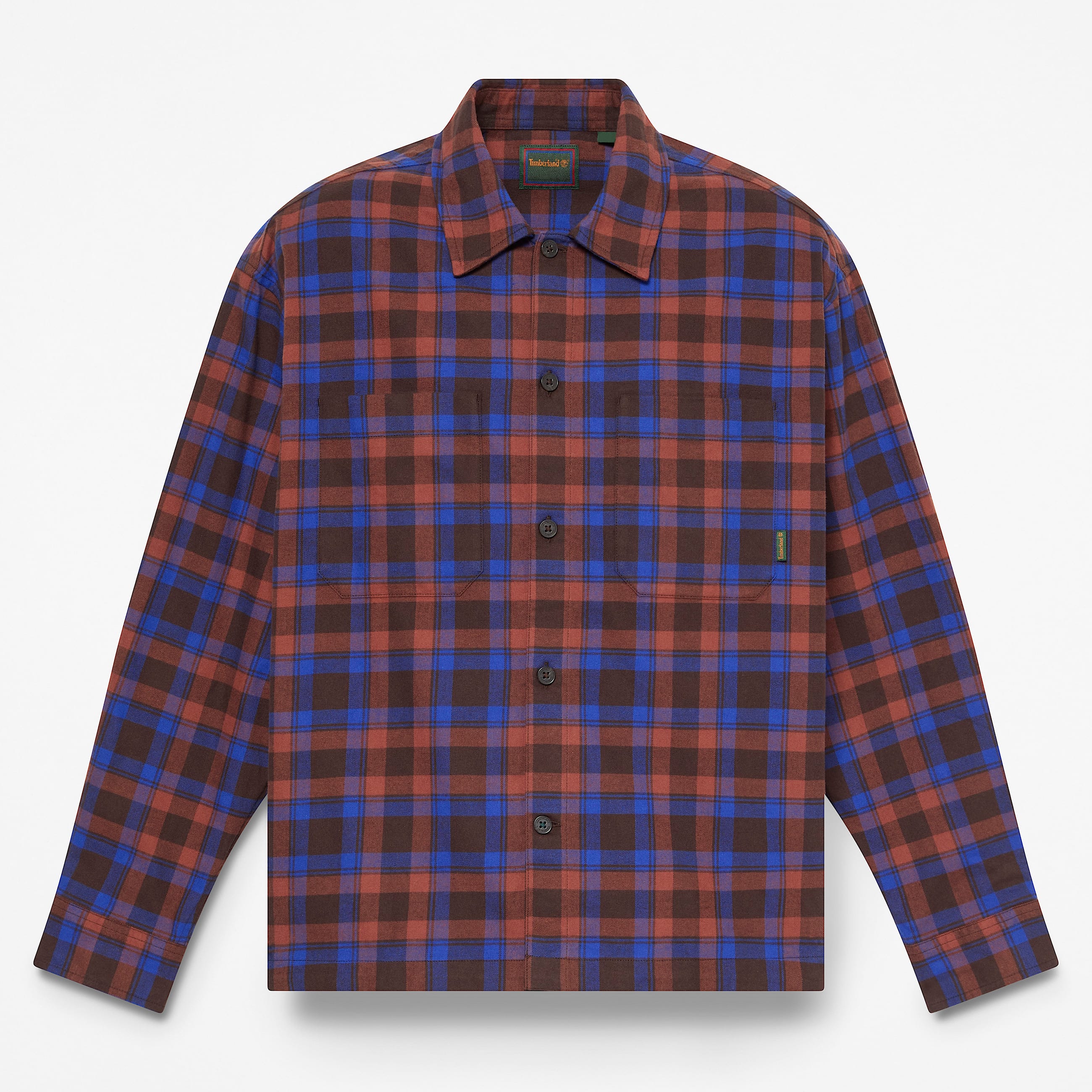 Mens Check Heavy Flannel Shirt TBL Dark Brown HERO