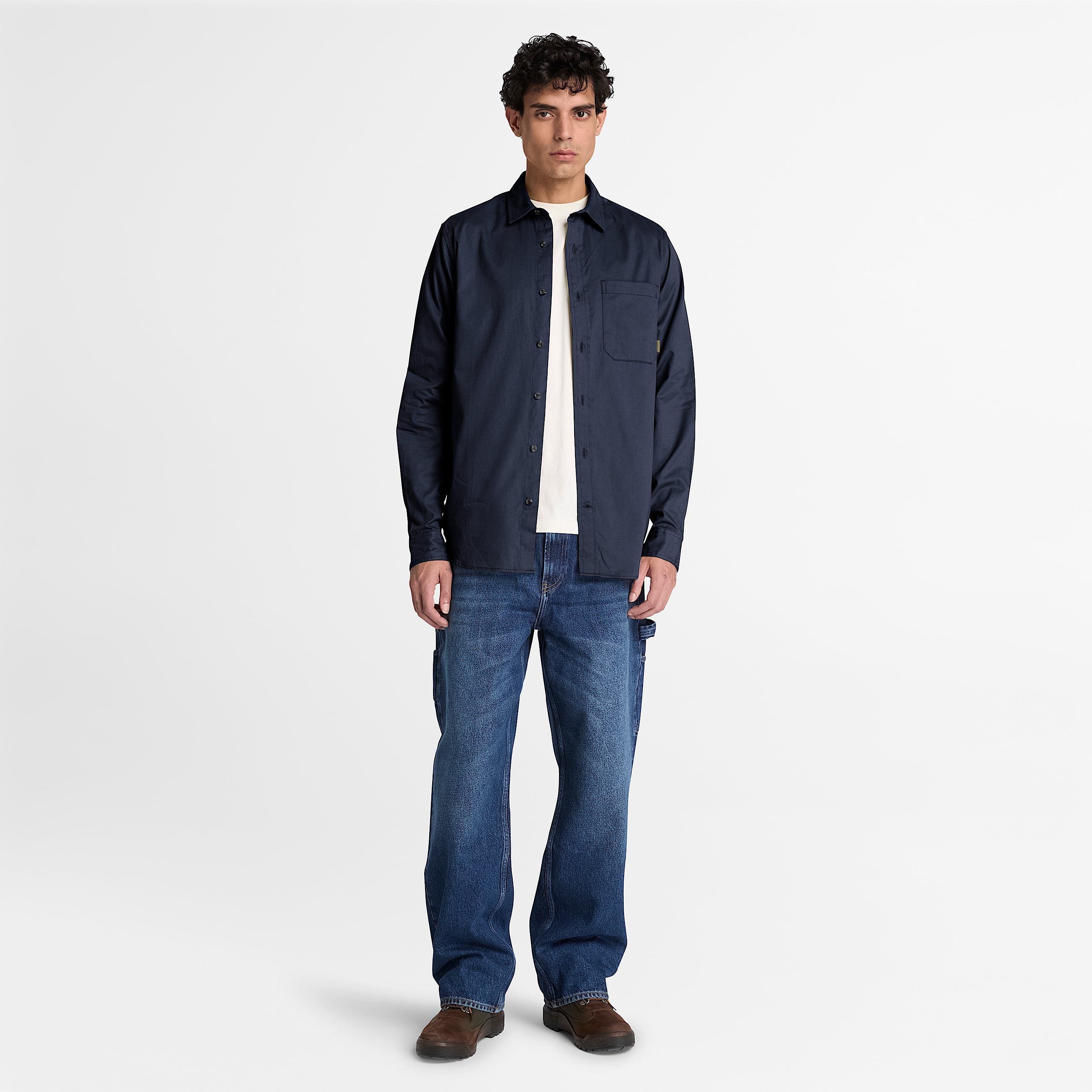 Mens Twill LongSleeve Shirt TBL Dark Sapphire ALT2