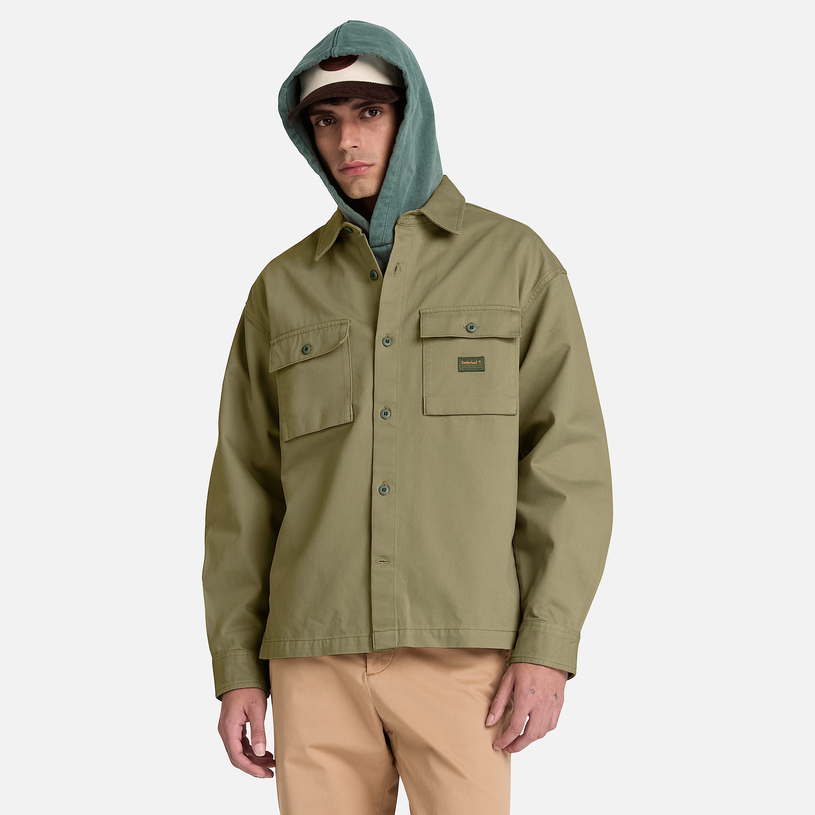 Mens Utility Overshirt TBL Deep Lichen Green ALT1