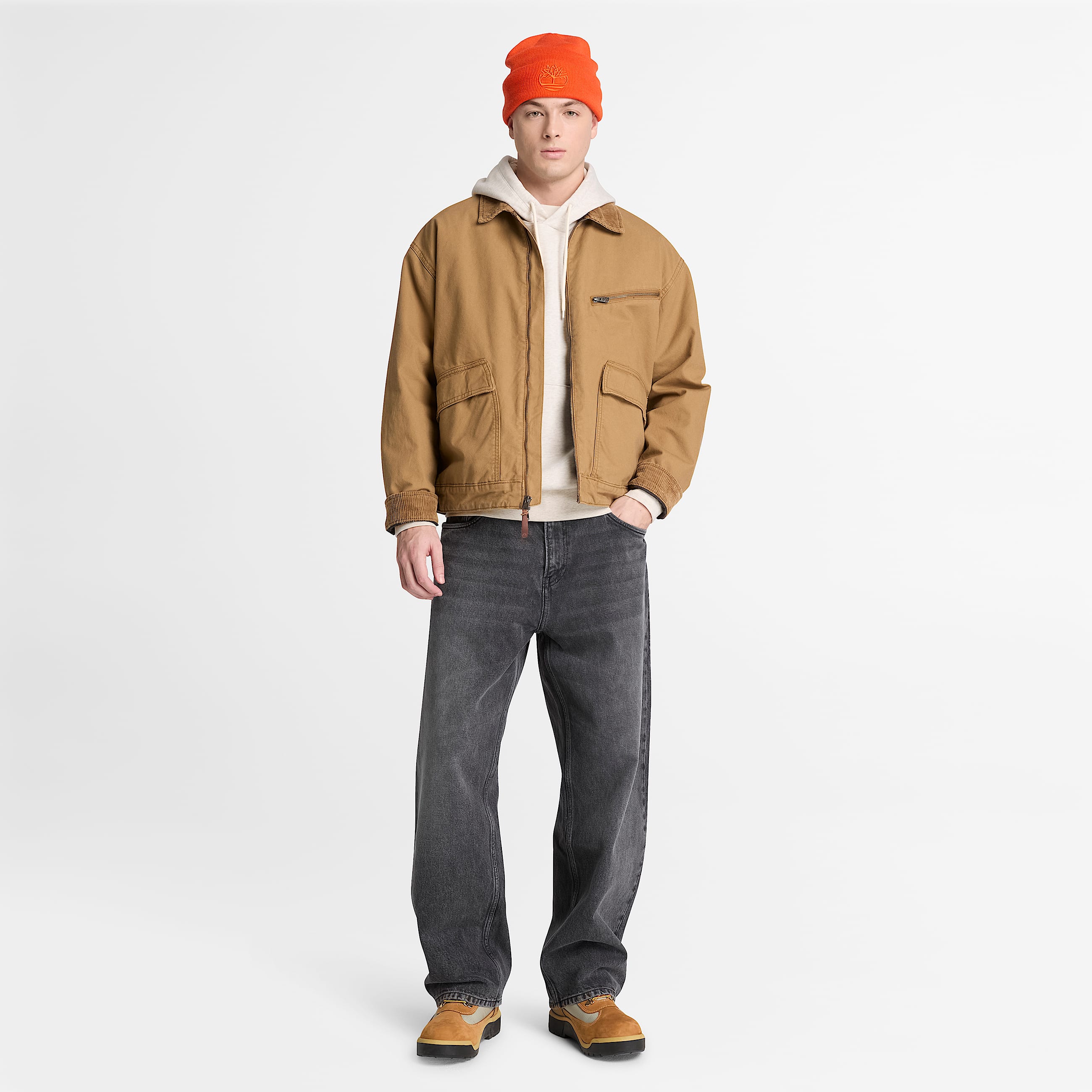 Mens Silicon Badge Hoodie TBL Light Oatmeal Heather ALT2
