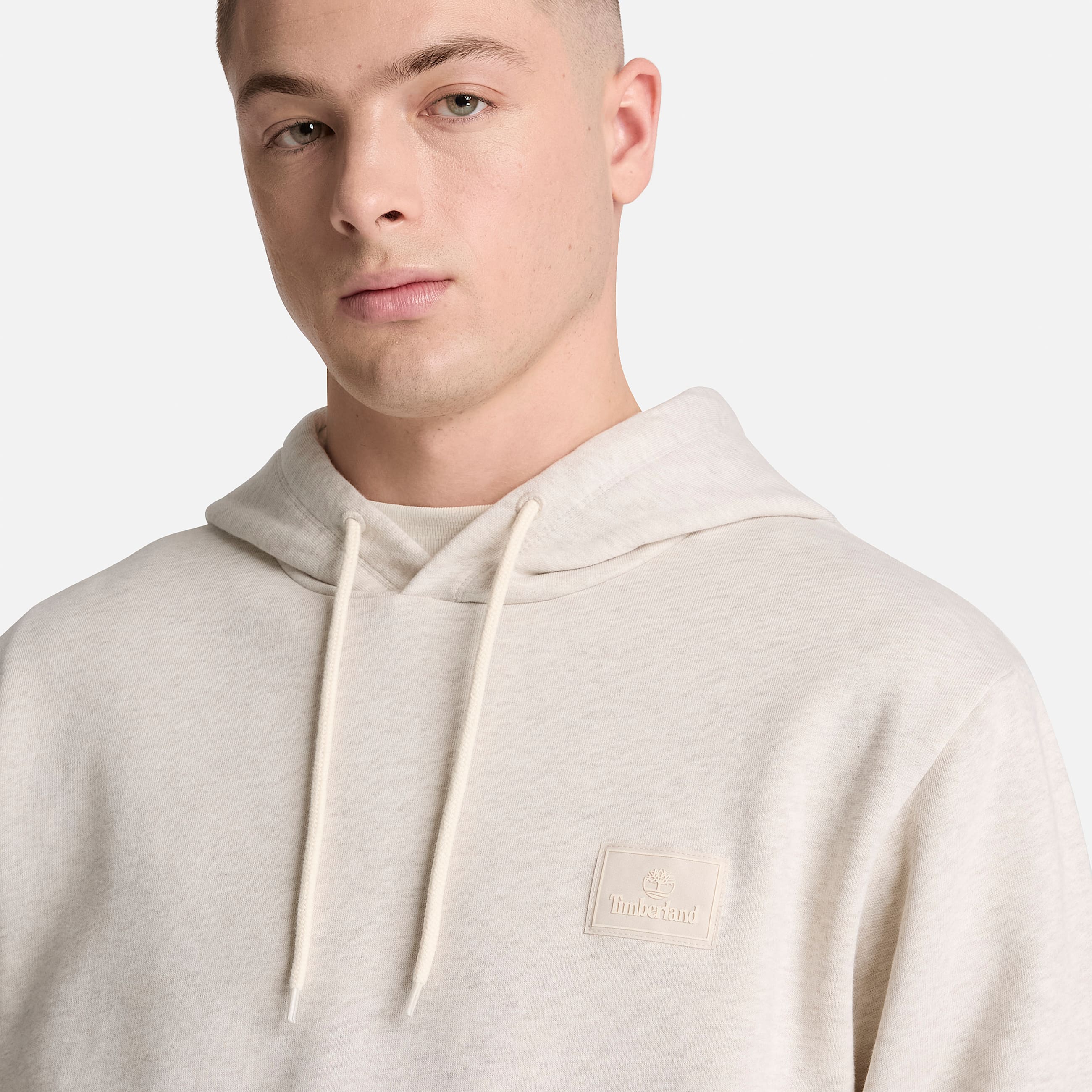 Mens Silicon Badge Hoodie TBL Light Oatmeal Heather ALT3