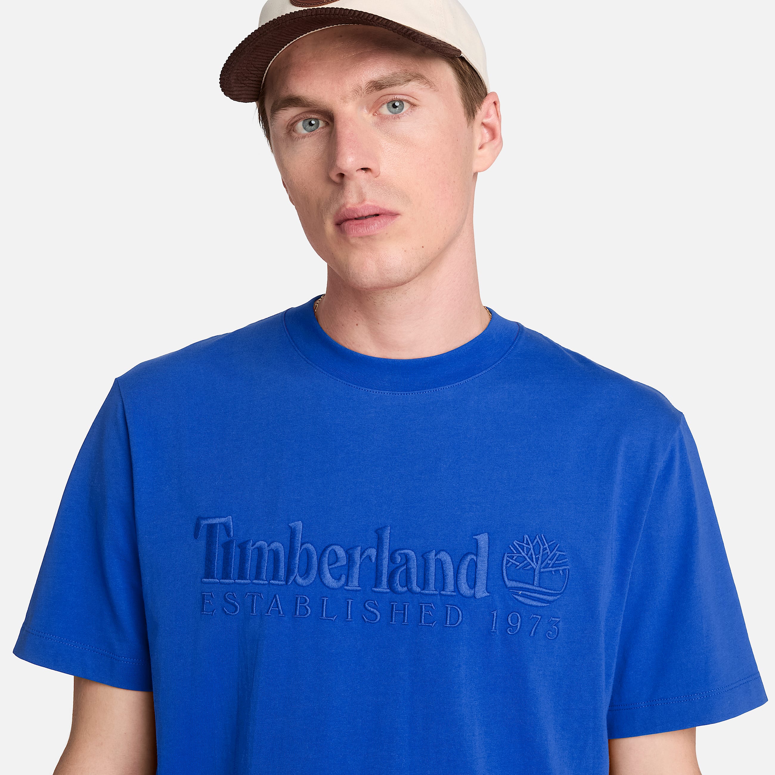 Mens Established 1973 Embroidered ShortSleeve TShirt TBL Cobalt Blue ALT3