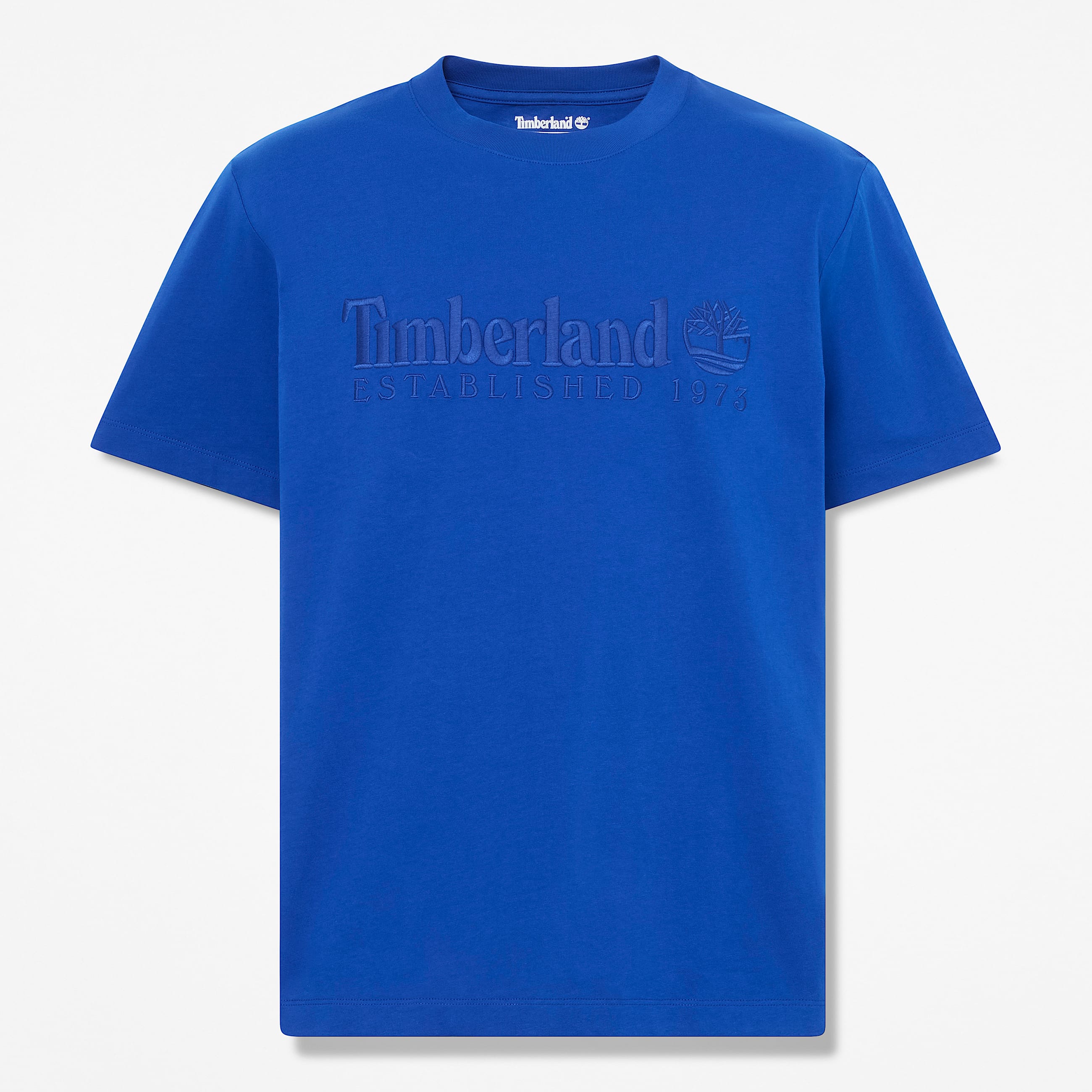 Mens Established 1973 Embroidered ShortSleeve TShirt TBL Cobalt Blue HERO