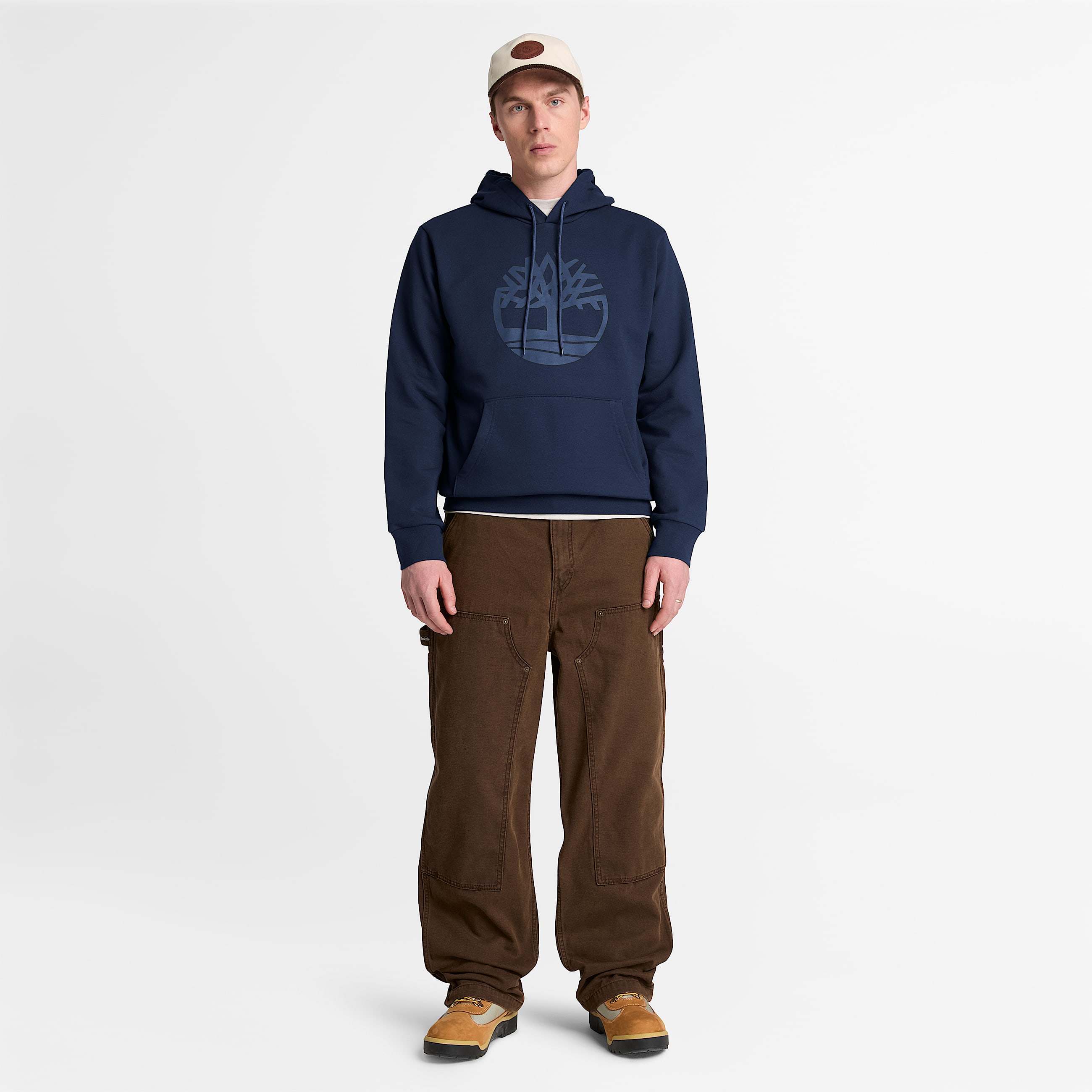 Mens Northwood Tree Logo Hoodie TBL Dark Sapphire ALT2