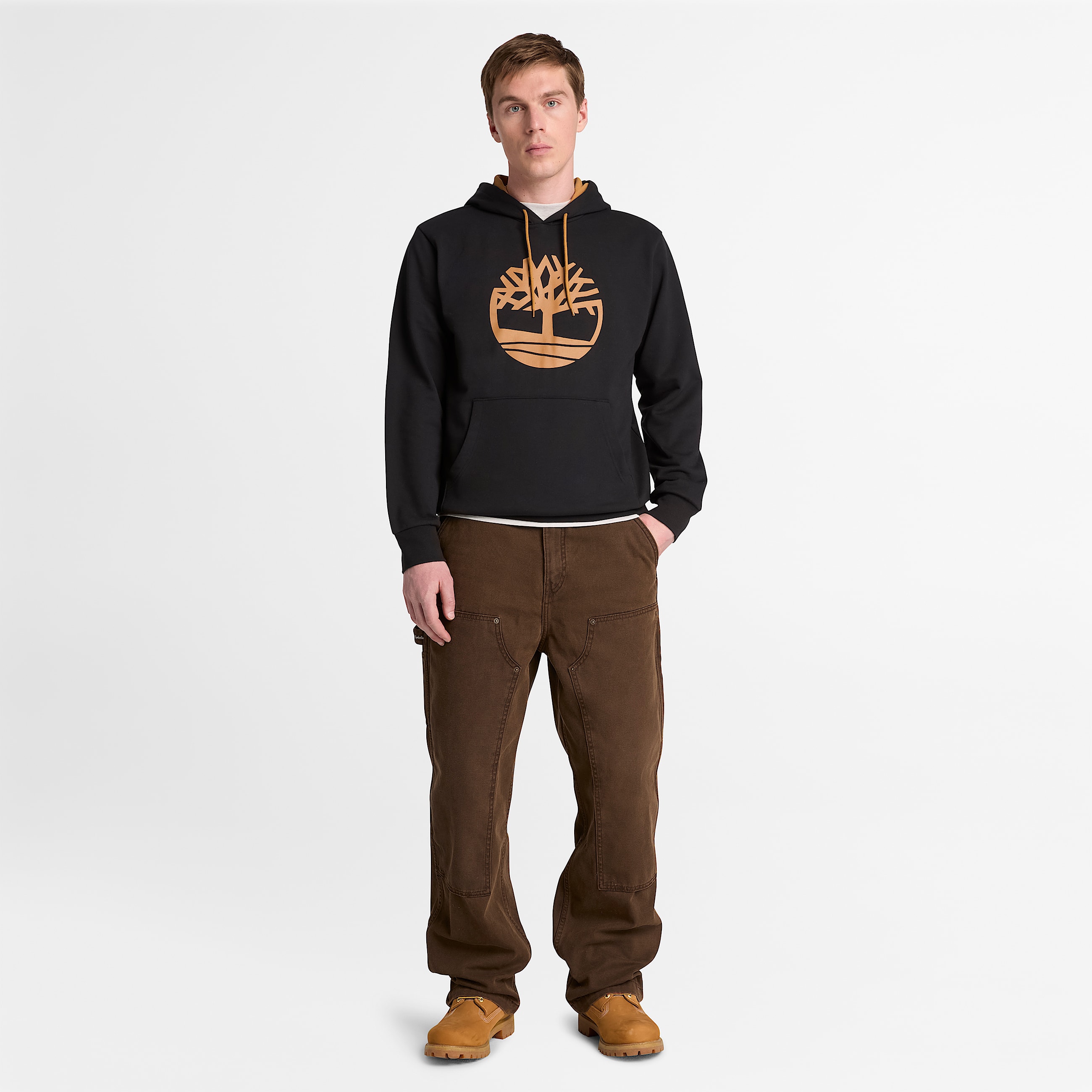 Mens Northwood Tree Logo Hoodie TBL Black ALT2