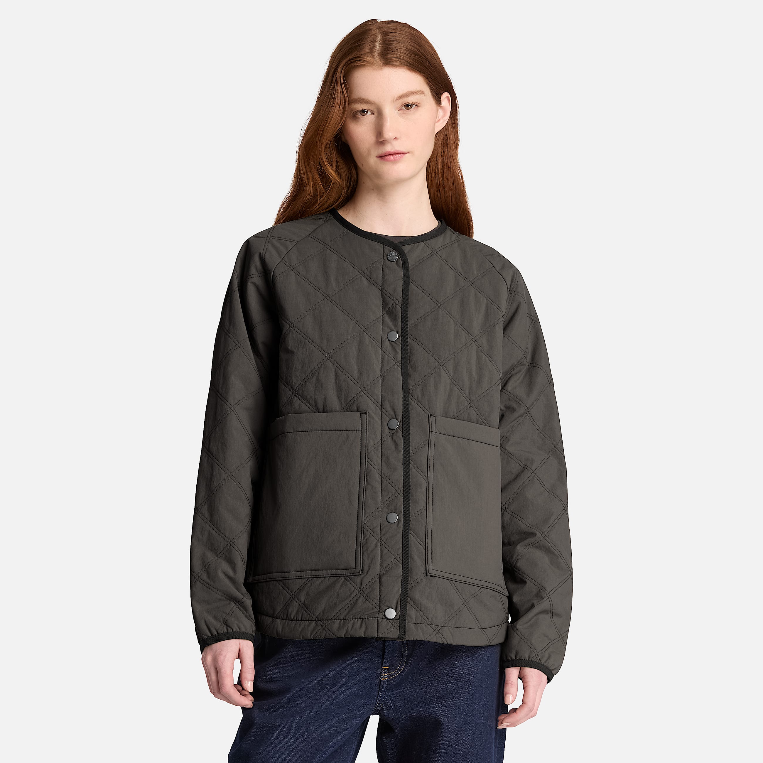 Womens Water Repellent Quilted Jacket TBL Vintage Black ALT1