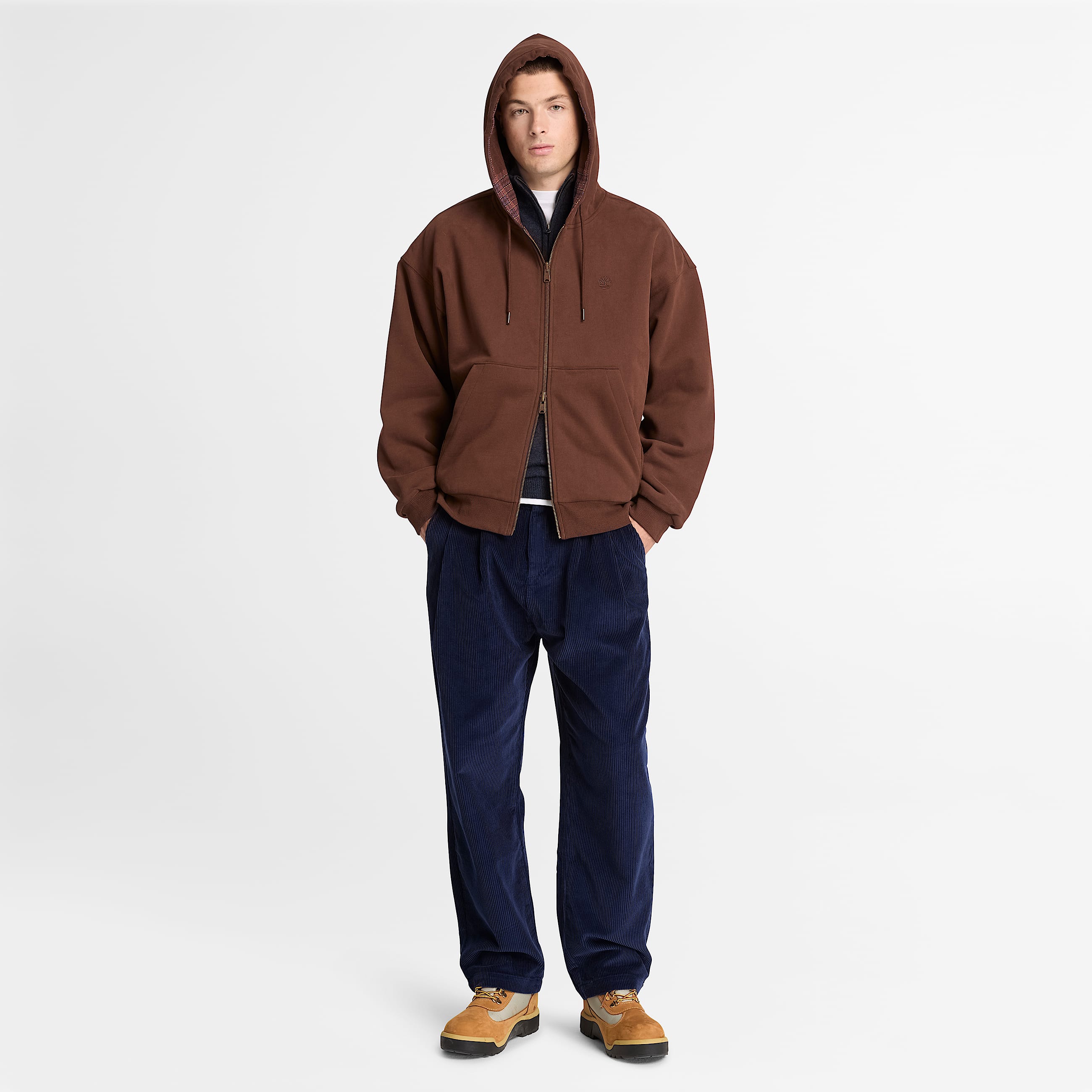 Mens Reversible Hoodie TBL Chicory Coffee Brown ALT2