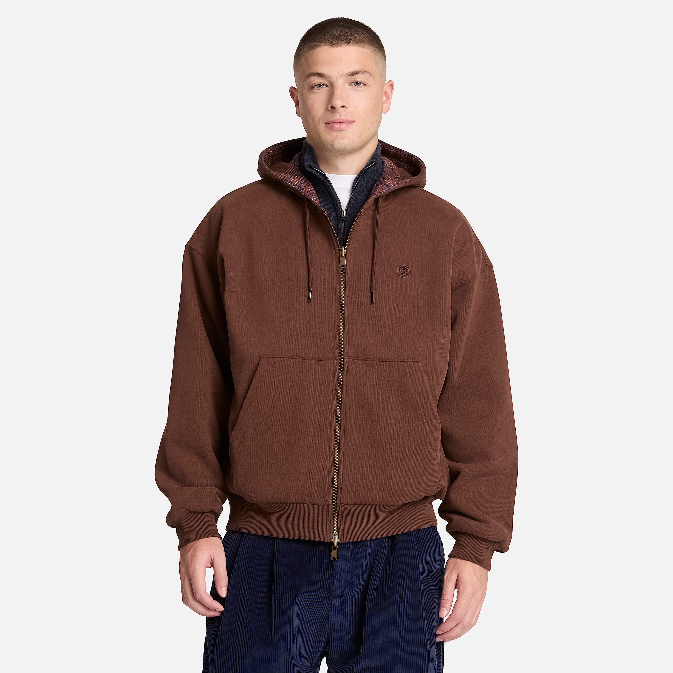 Mens Reversible Hoodie TBL Chicory Coffee Brown ALT1
