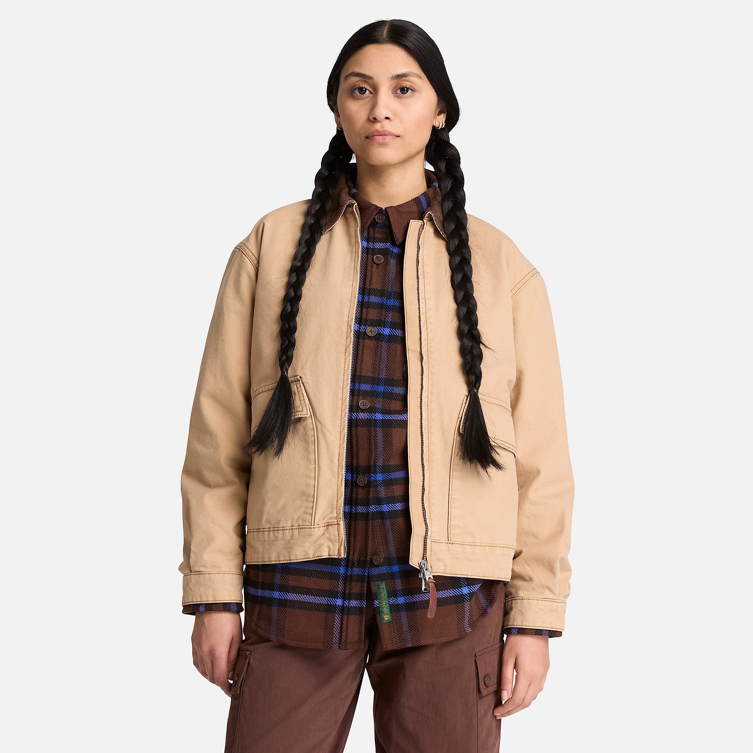 Chamarra de lona lavada Strafford 20 para Mujer TBL Marrn tierra ALT1