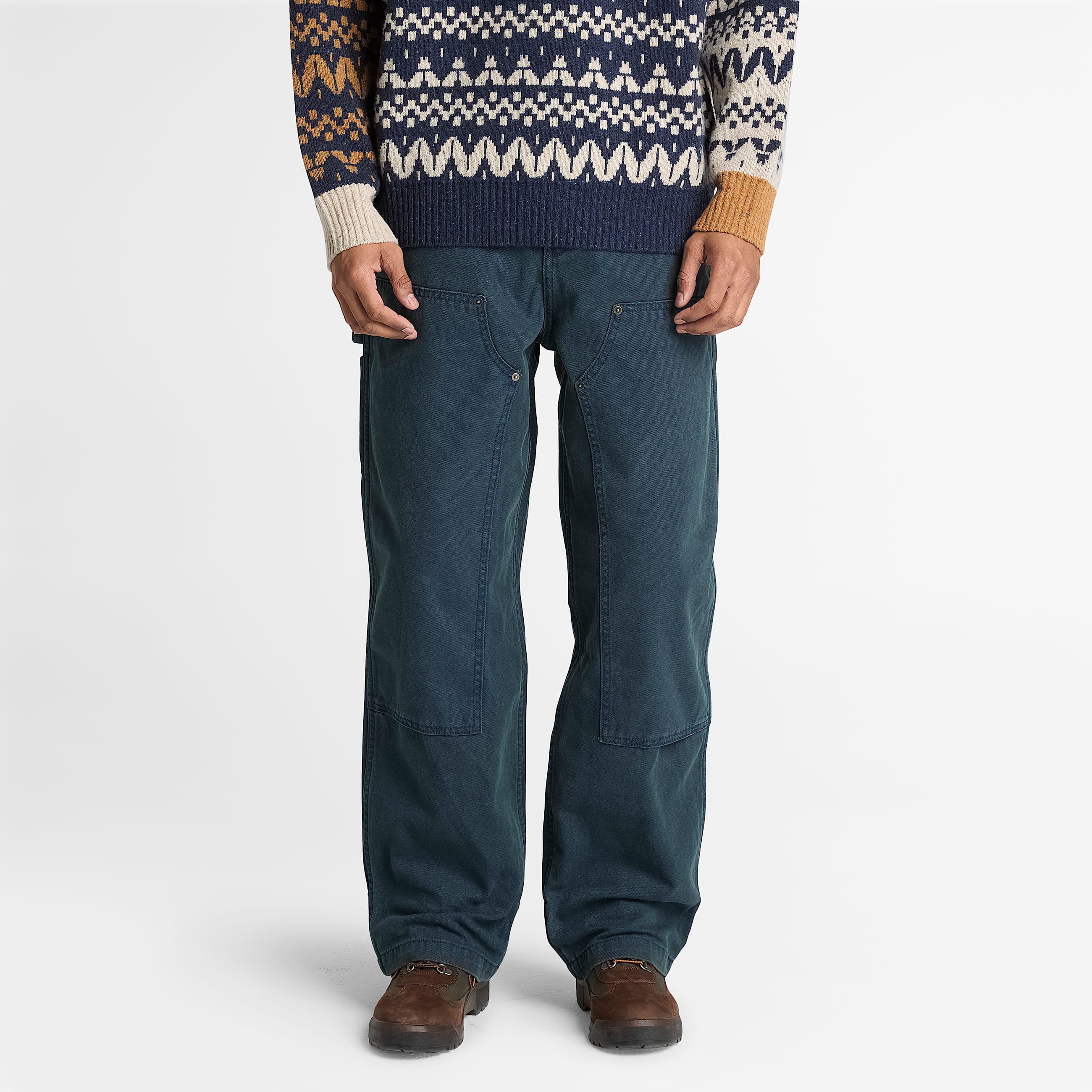 Mens Rindge Double Knee Canvas Carpenter Pant TBL Dark Navy ALT1