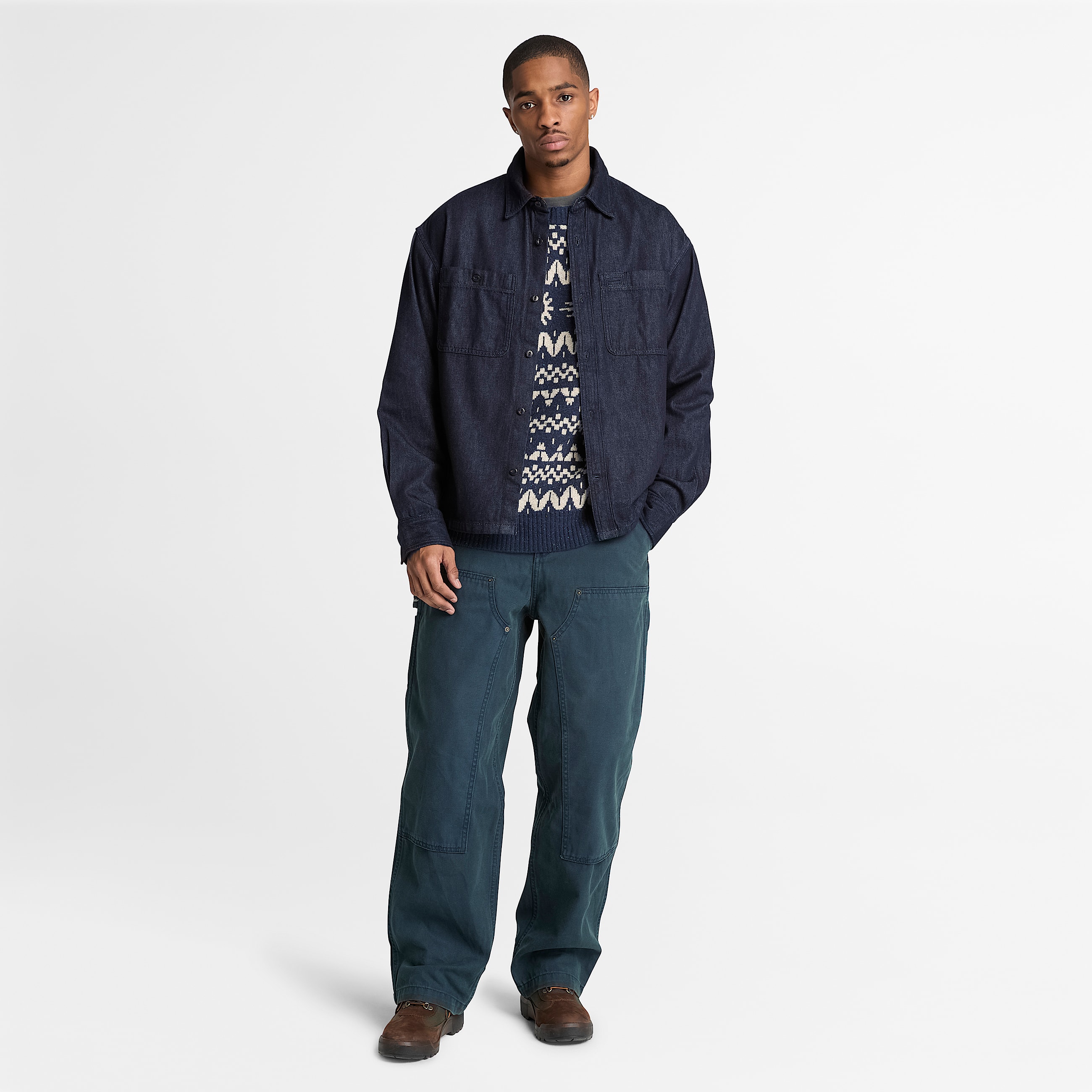 Mens Rindge Double Knee Canvas Carpenter Pant TBL Dark Navy ALT2