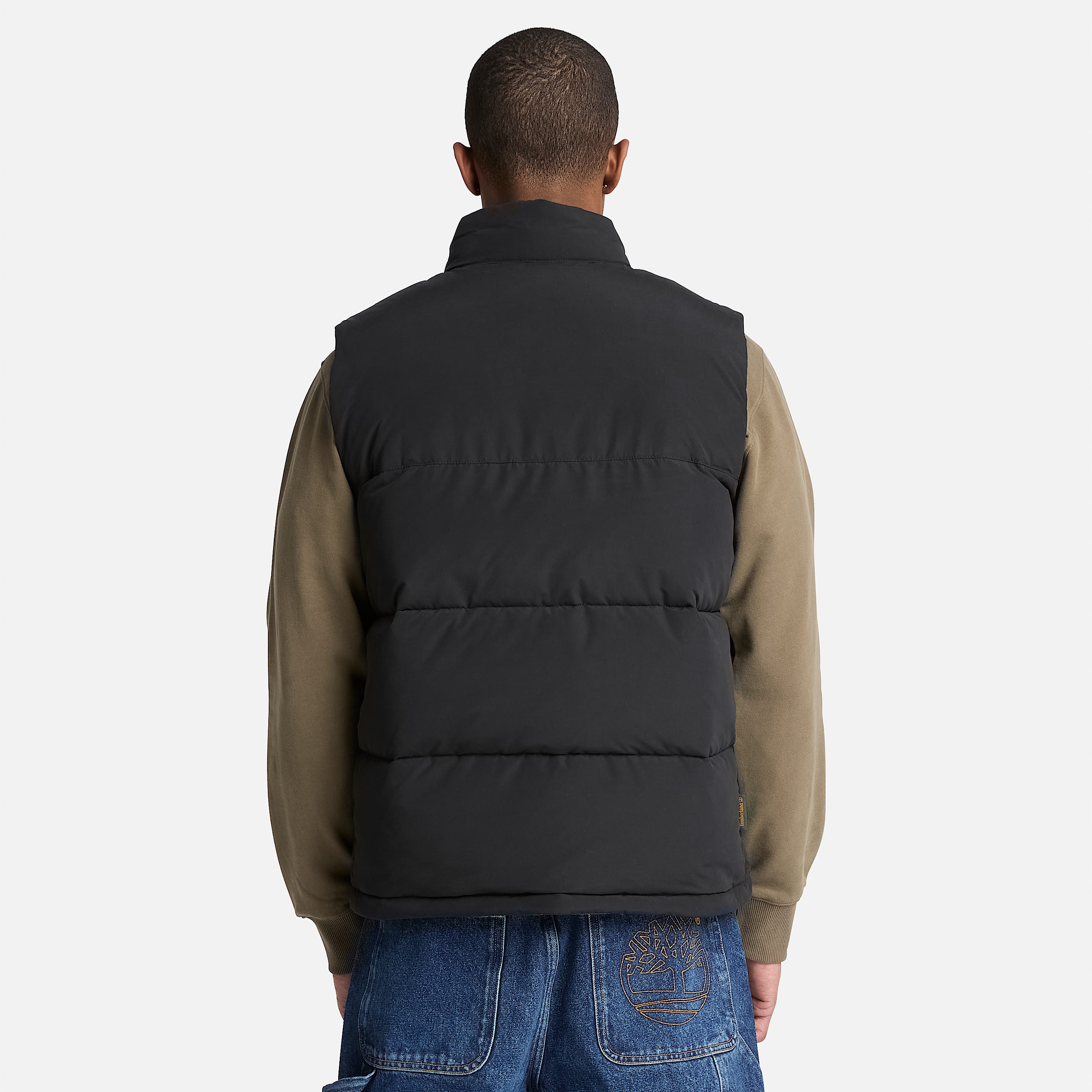 Mens South Twin Water Repellent Puffer Vest TBL Black ALT8