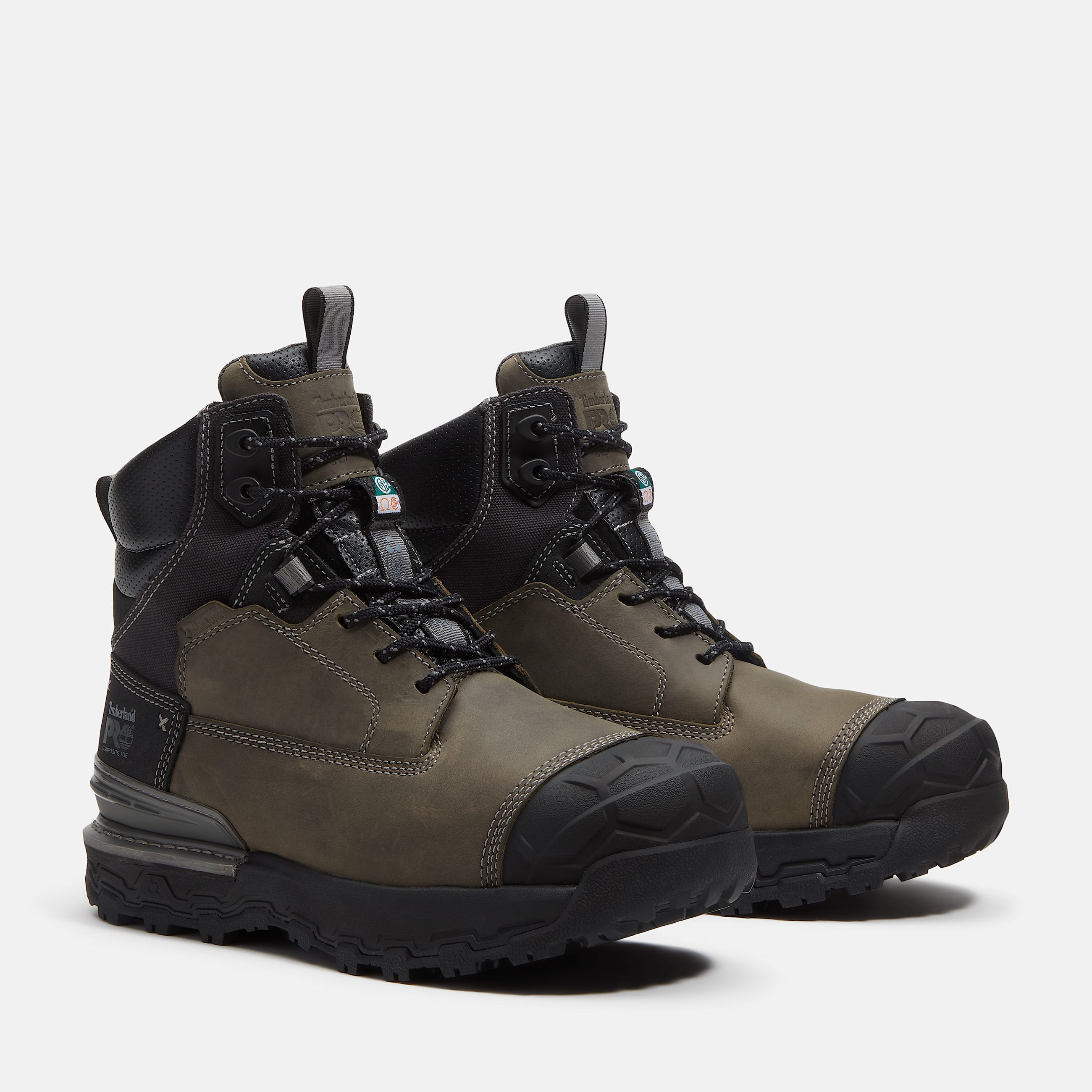 Mens Boondock Ultralight CSA 6 CompositeToe Waterproof Work Boot TBL Grey FullGrainBlack ALT4
