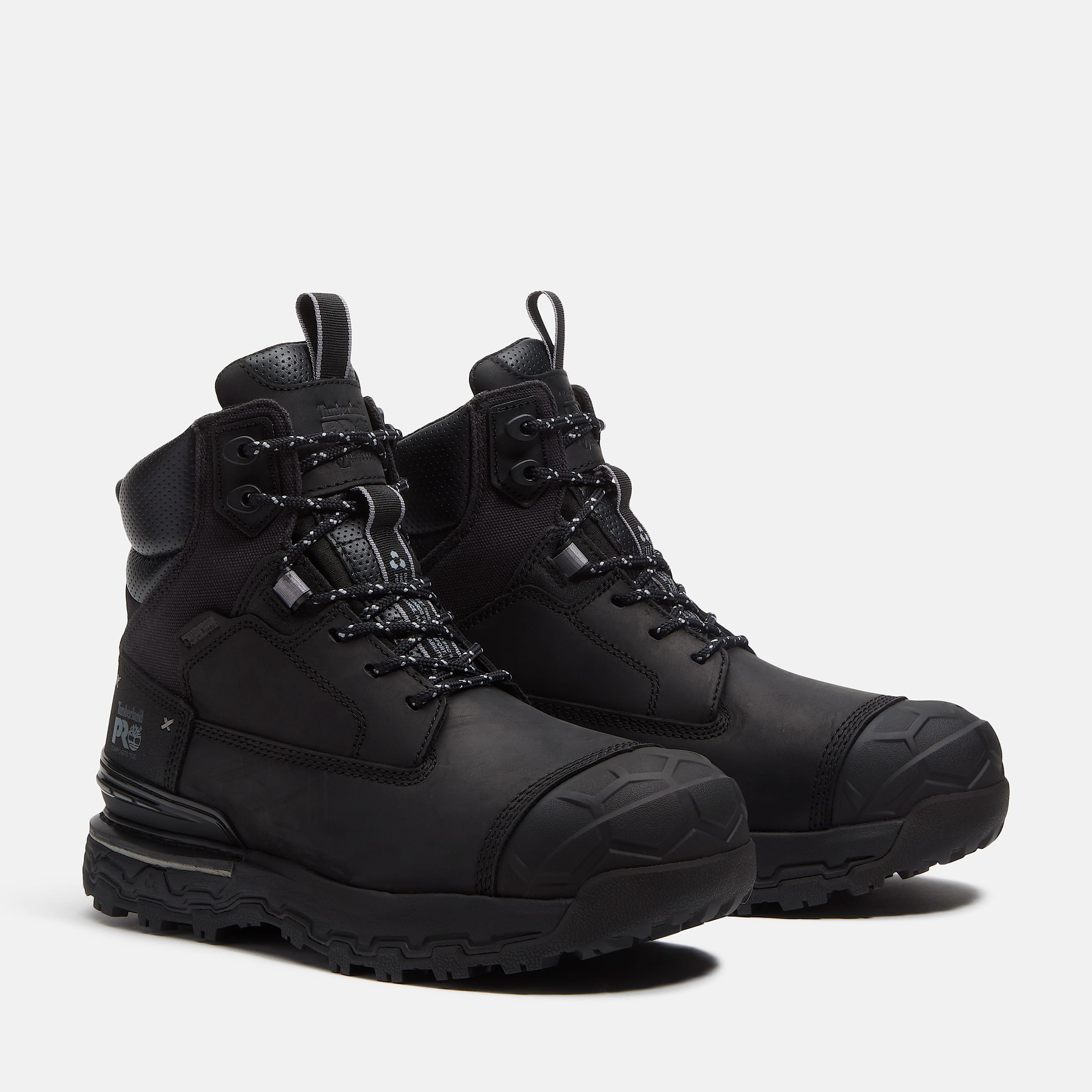 Mens Boondock Ultralight 6 CompositeToe Waterproof Work Boot TBL Black FullGrain ALT4