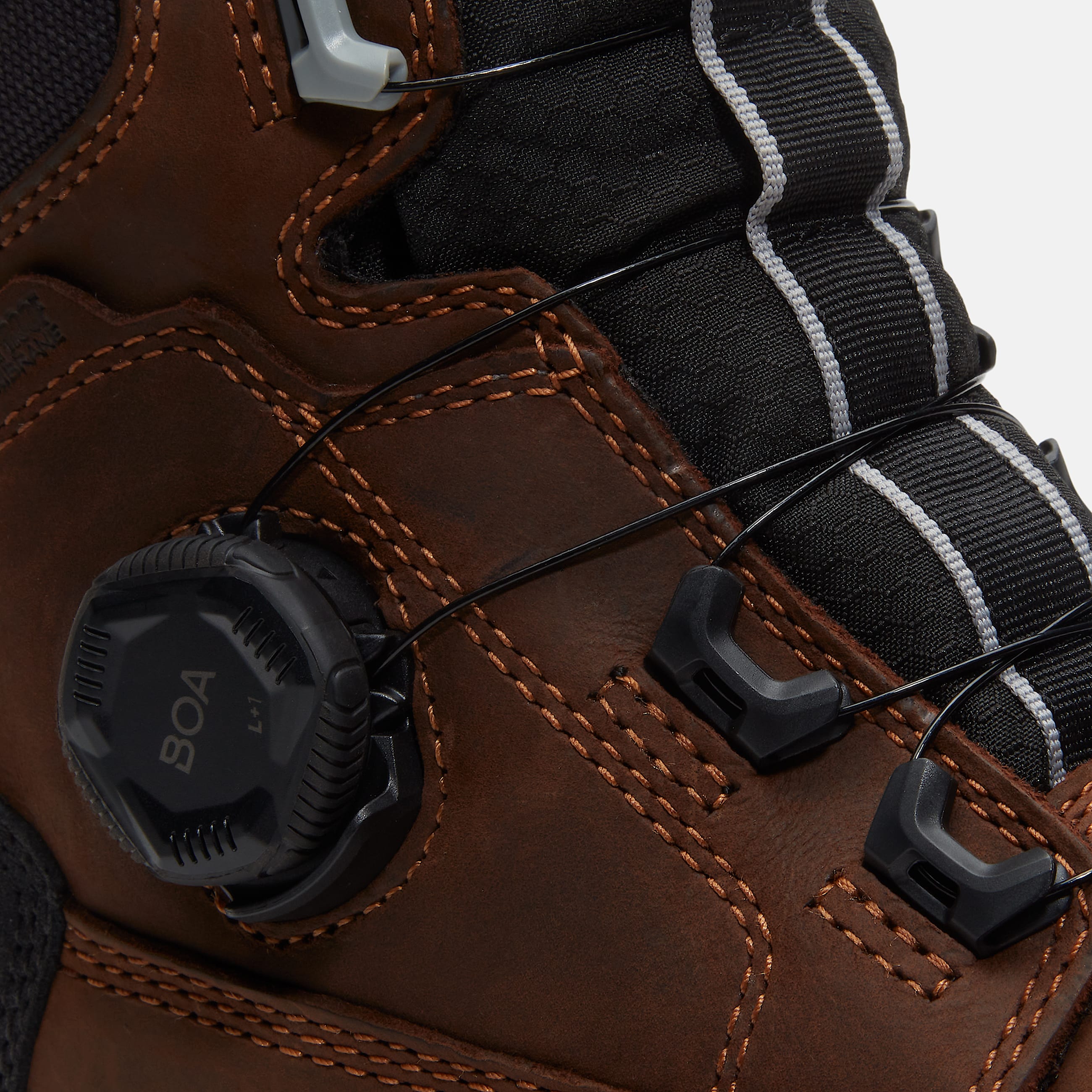 Mens Timberland PRO Boondock Ultralight 8 CompositeToe Work Boot with BOA Fit System TBL Brown FullGrainGrey ALT7