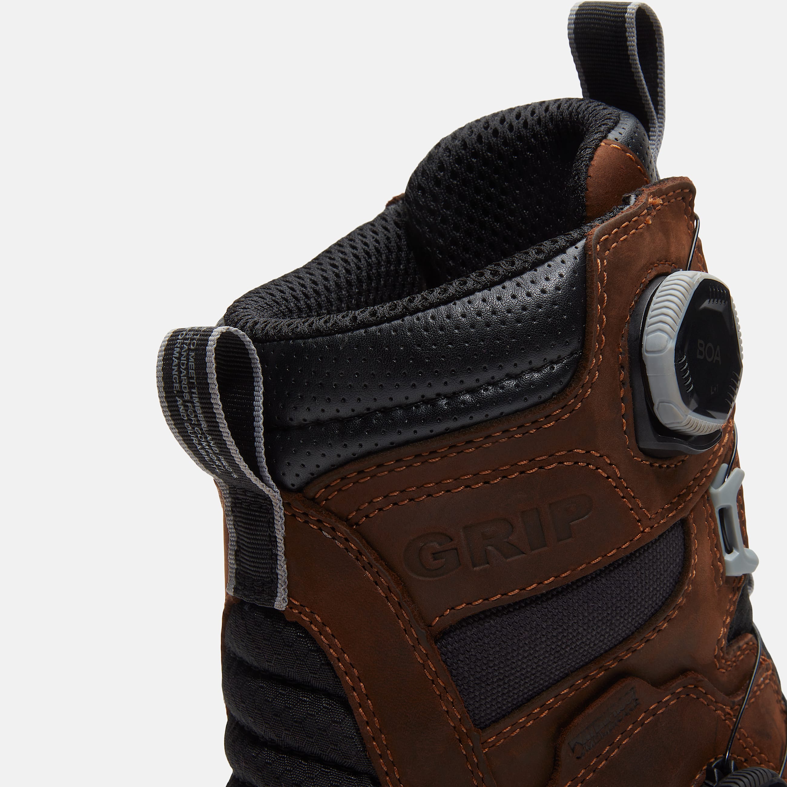 Mens Timberland PRO Boondock Ultralight 8 CompositeToe Work Boot with BOA Fit System TBL Brown FullGrainGrey ALT8