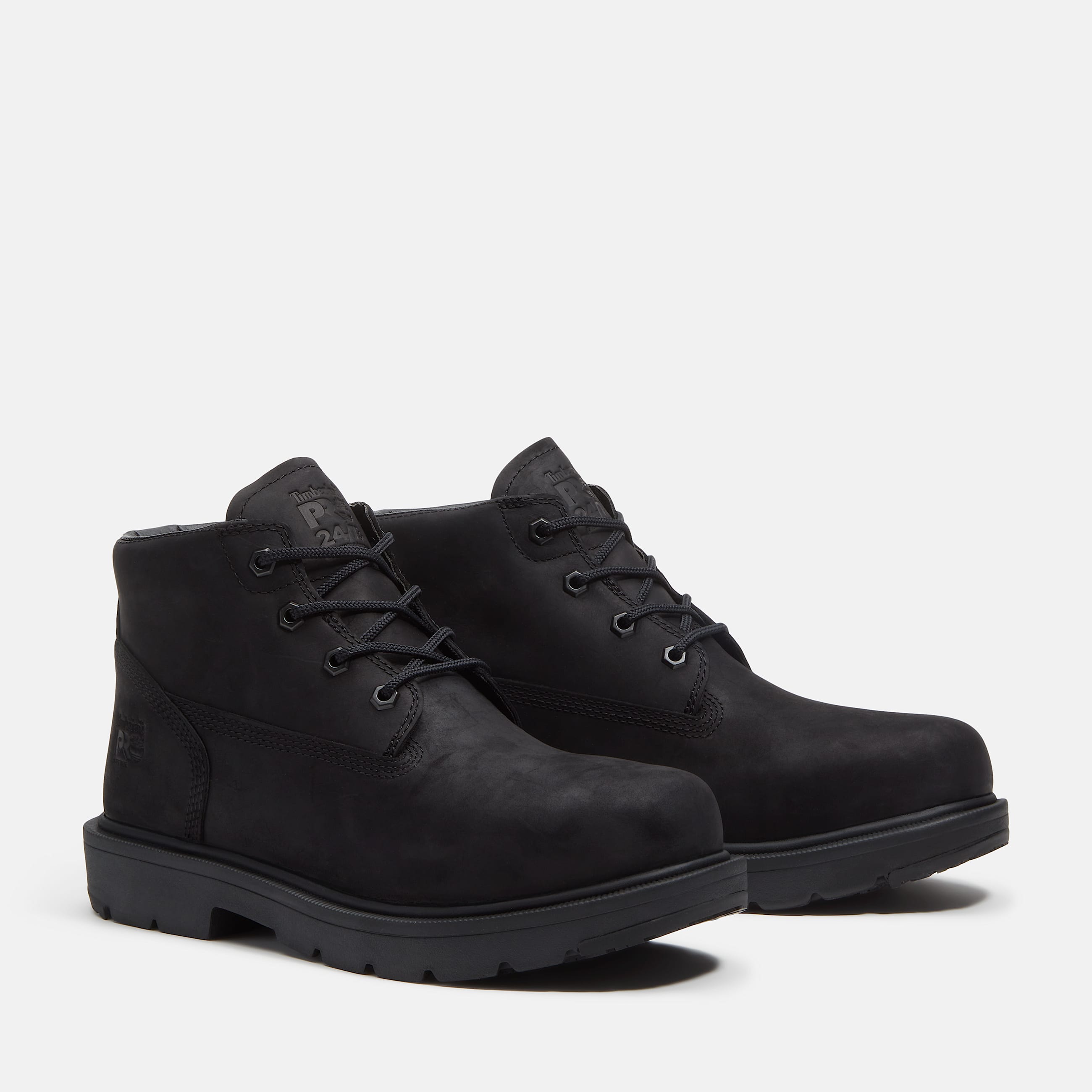 Mens Power Shift SlipResistant Chukka Boot TBL Black FullGrain ALT4