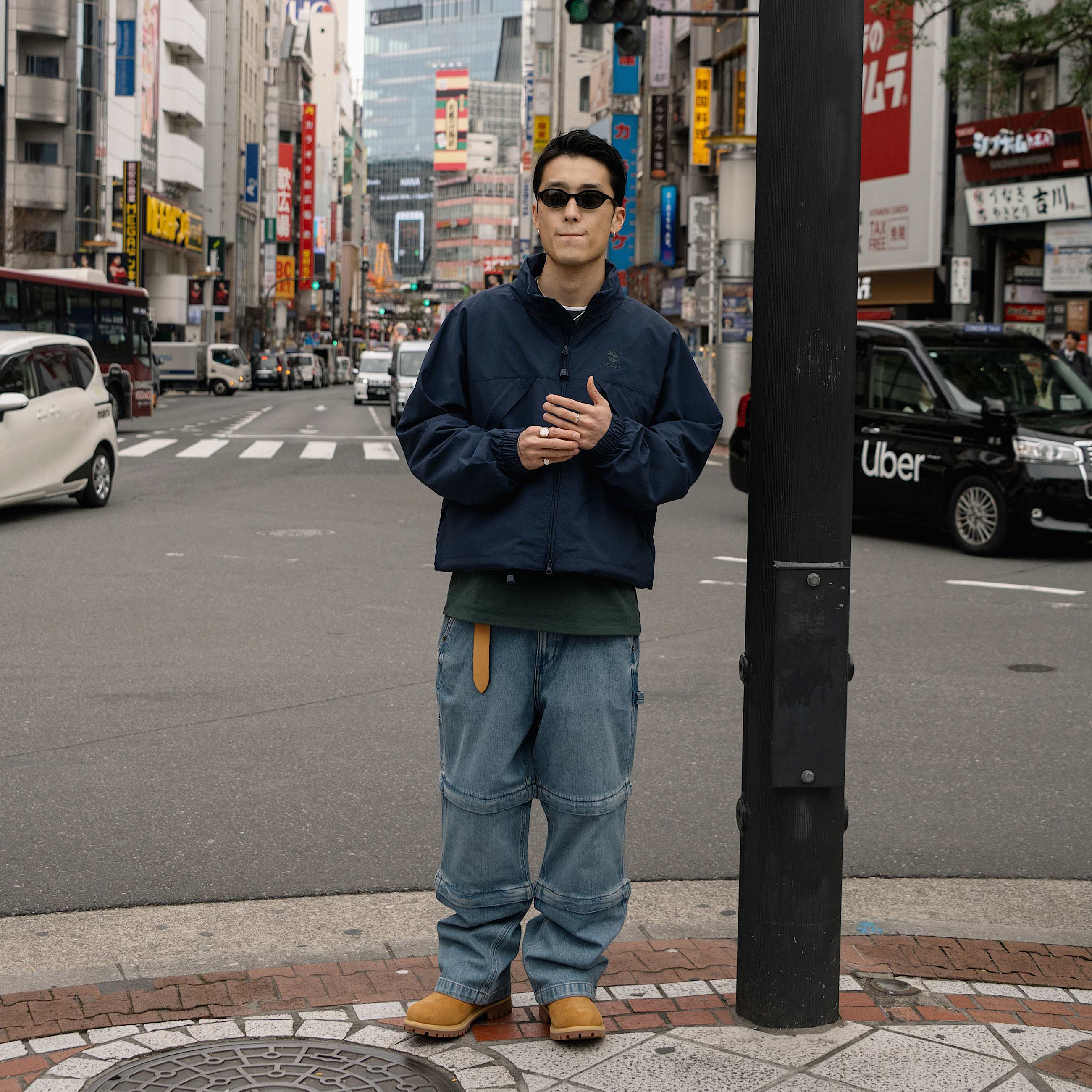 Timberland x BEAMS Nylon Zip Up Convertible Jacket TBL Dark Navy ALTA