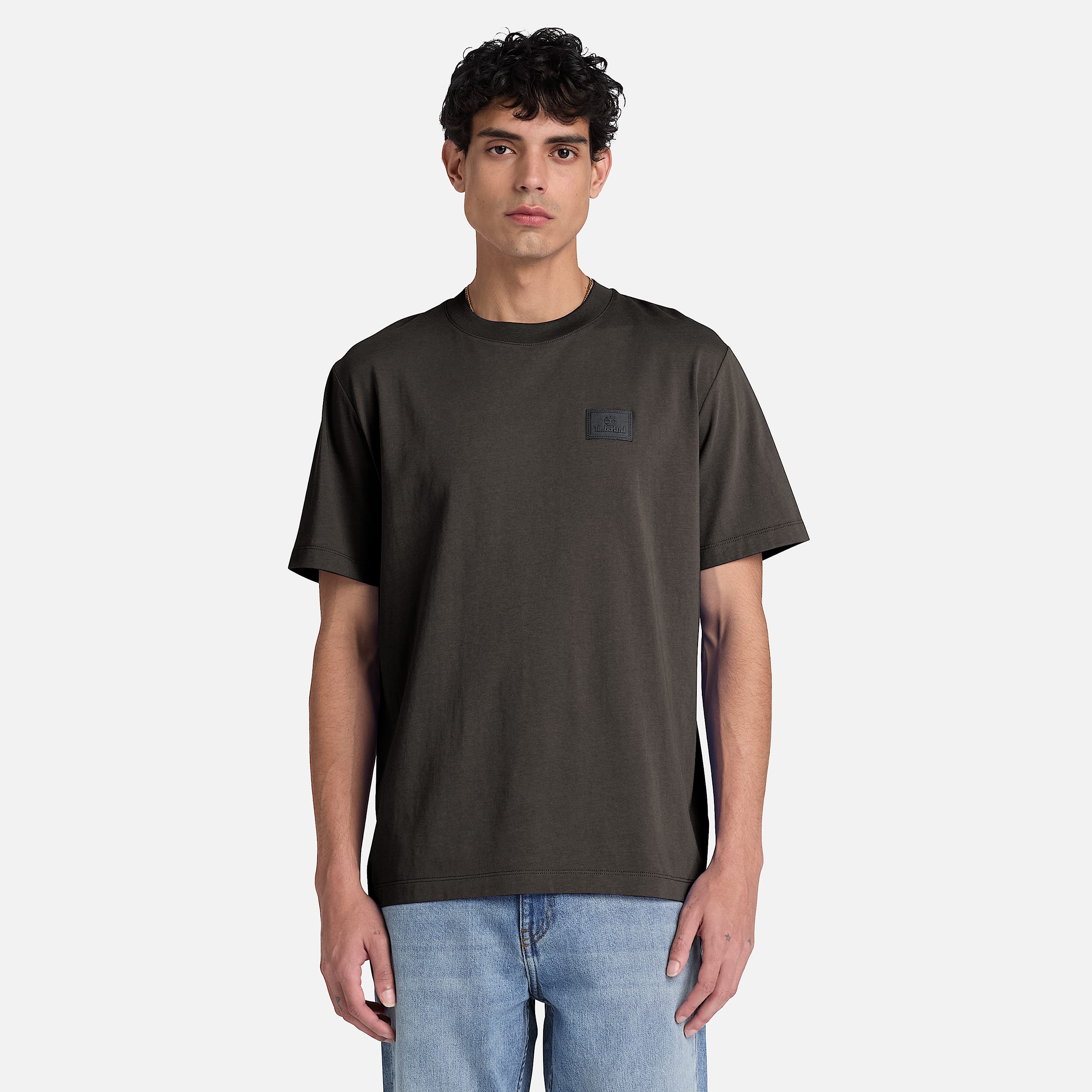Mens Silicon Badge ShortSleeve TShirt TBL Vintage Black ALT1