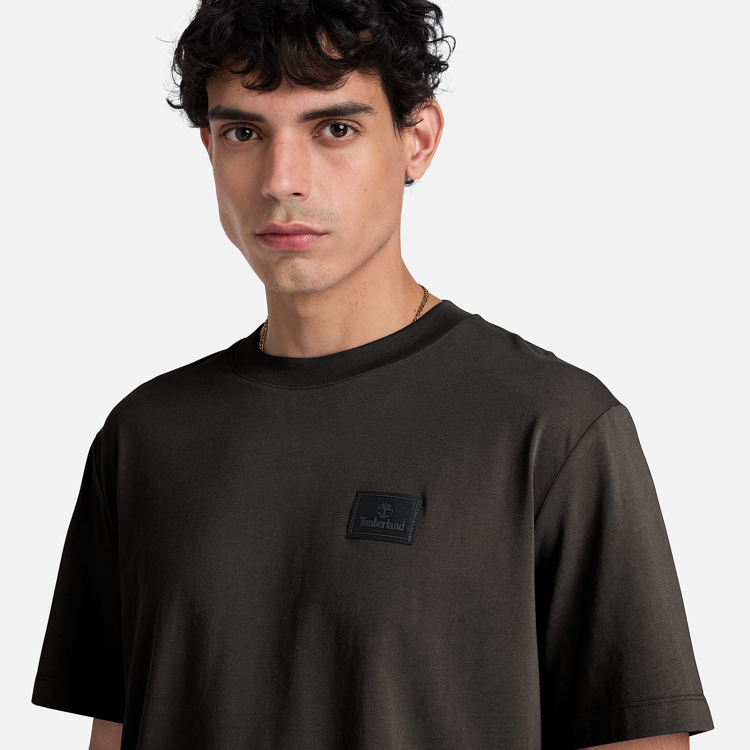 Mens Silicon Badge ShortSleeve TShirt TBL Vintage Black ALT3