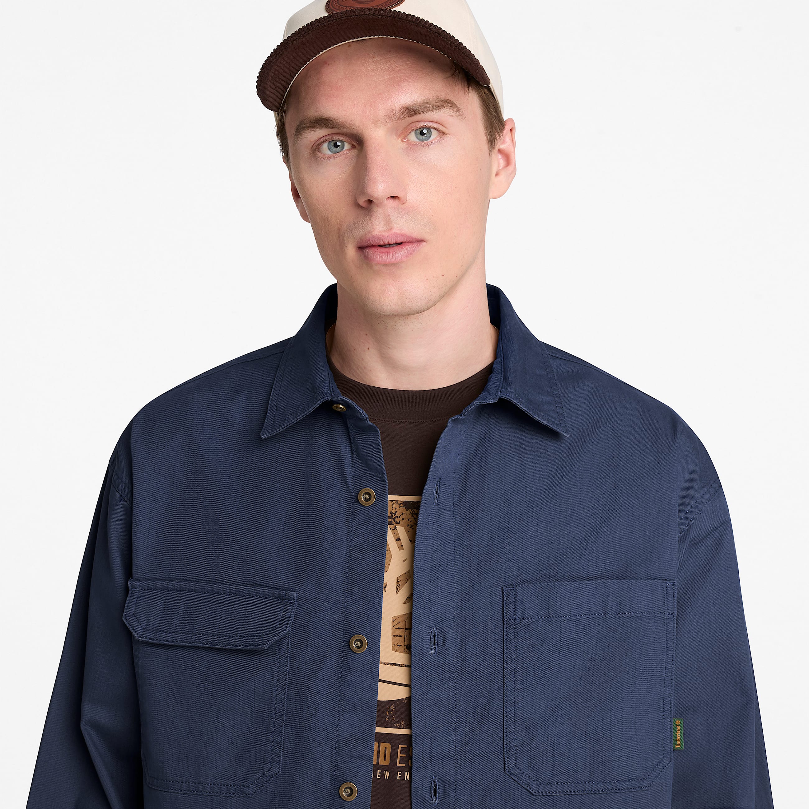 Mens Twill Overshirt TBL Mood Indigo ALT3