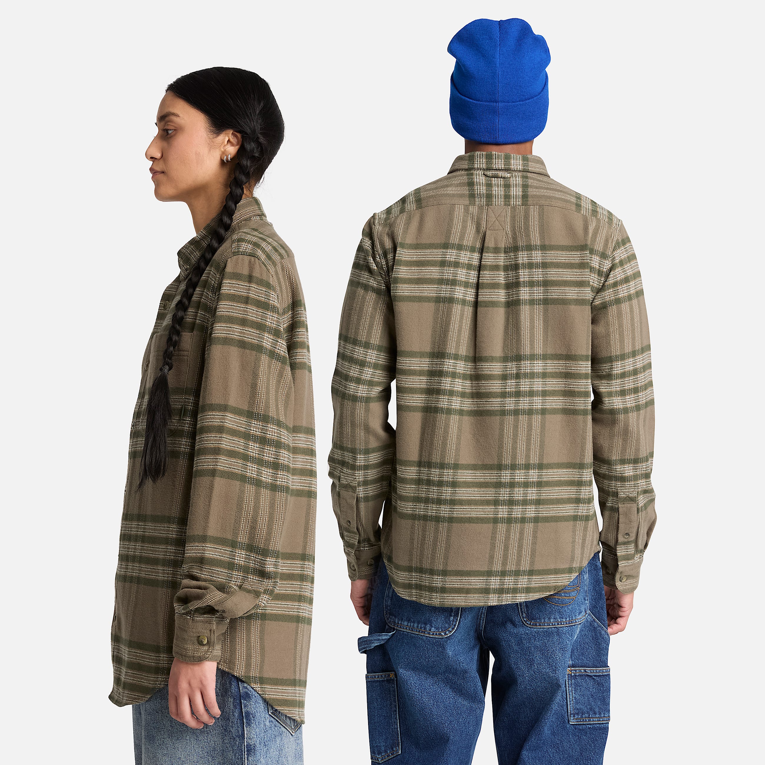Indigo Check Regular Shirt TBL Dark Olive ALT2