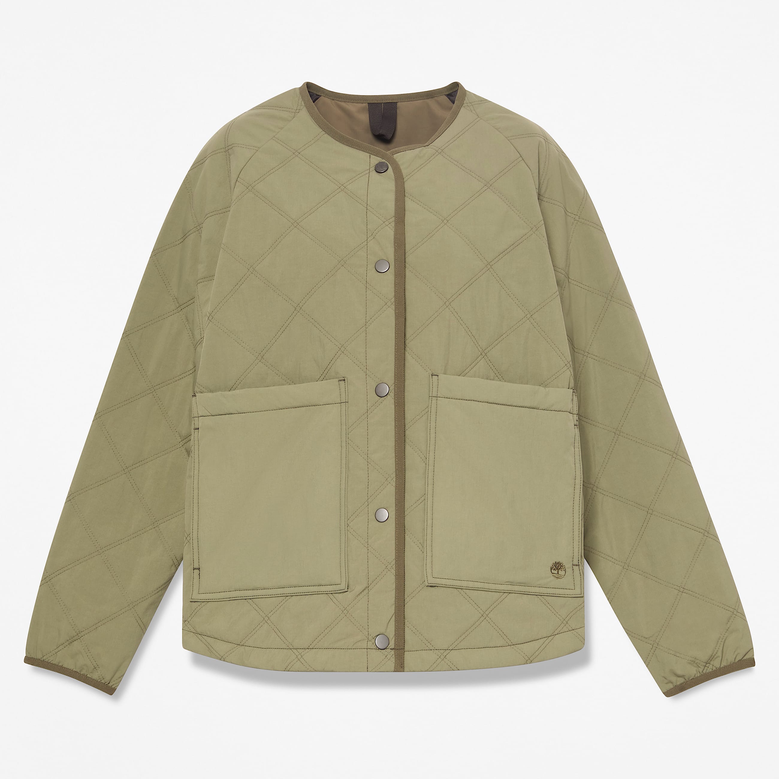 Womens Water Repellent Quilted Jacket TBL Deep Lichen Green HERO