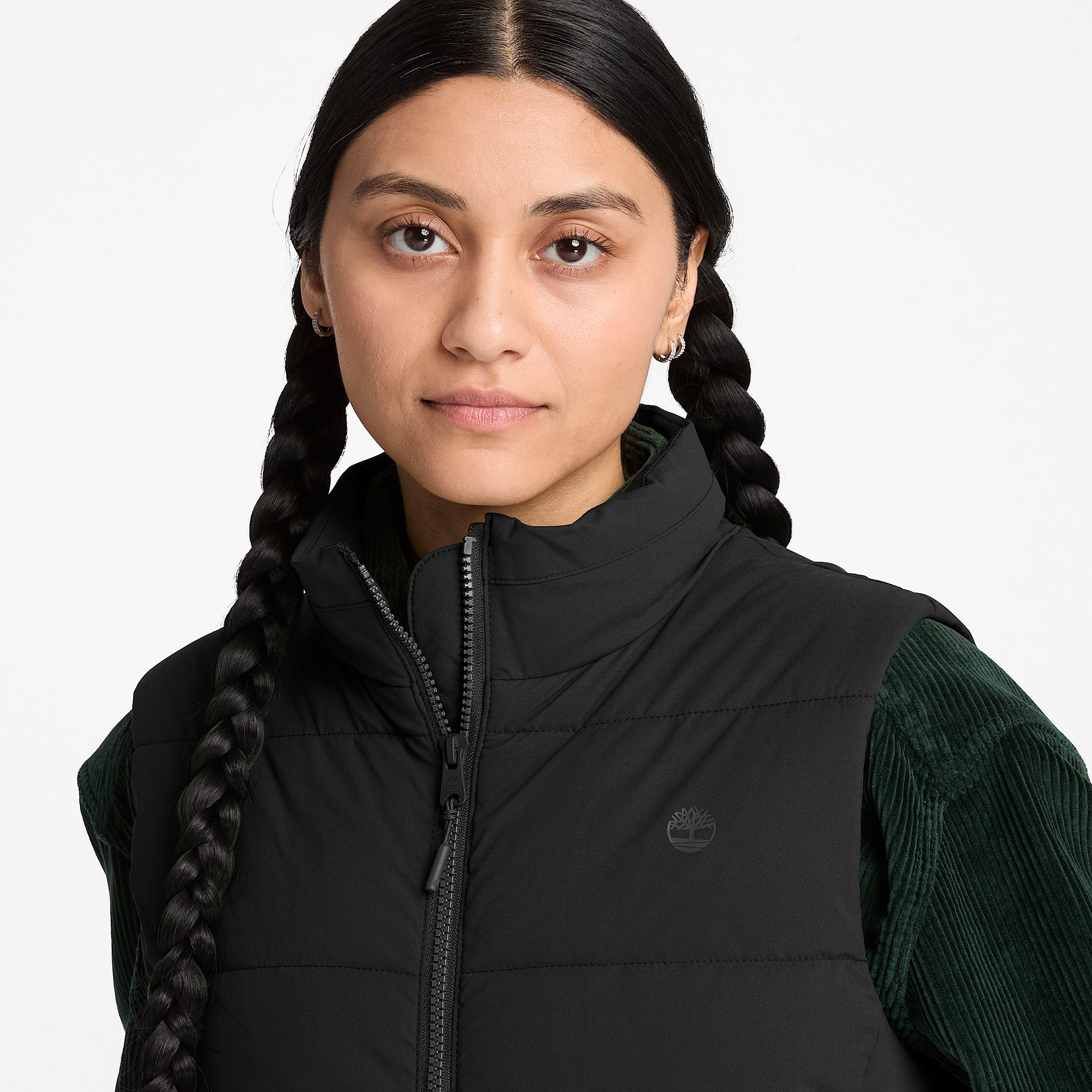 Womens Water Repellent Puffer Vest TBL Black ALT3