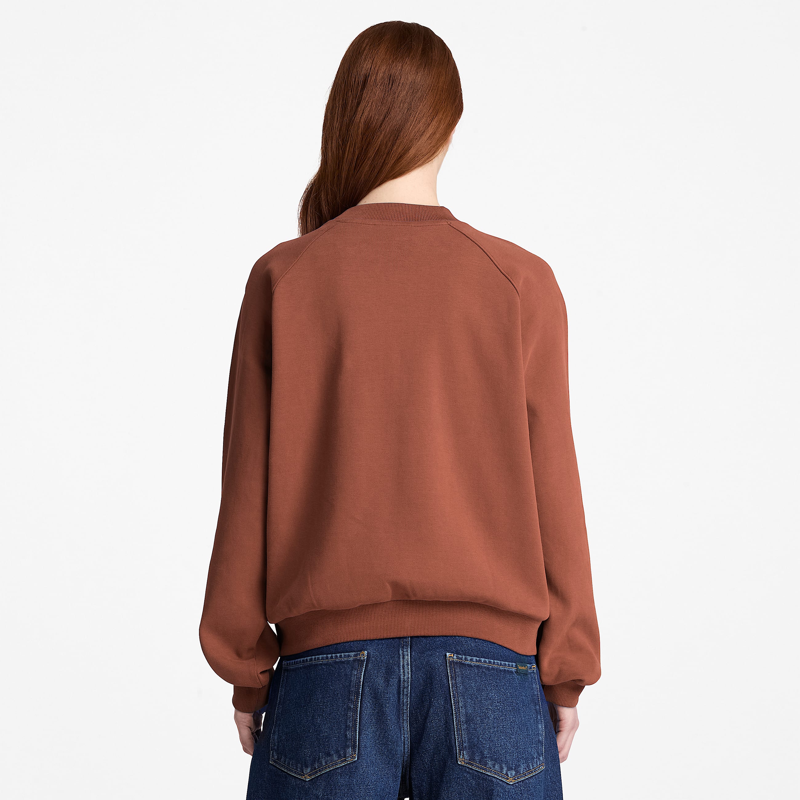 Womens Crafted Crew Sweatshirt TBL Brown ALT8
