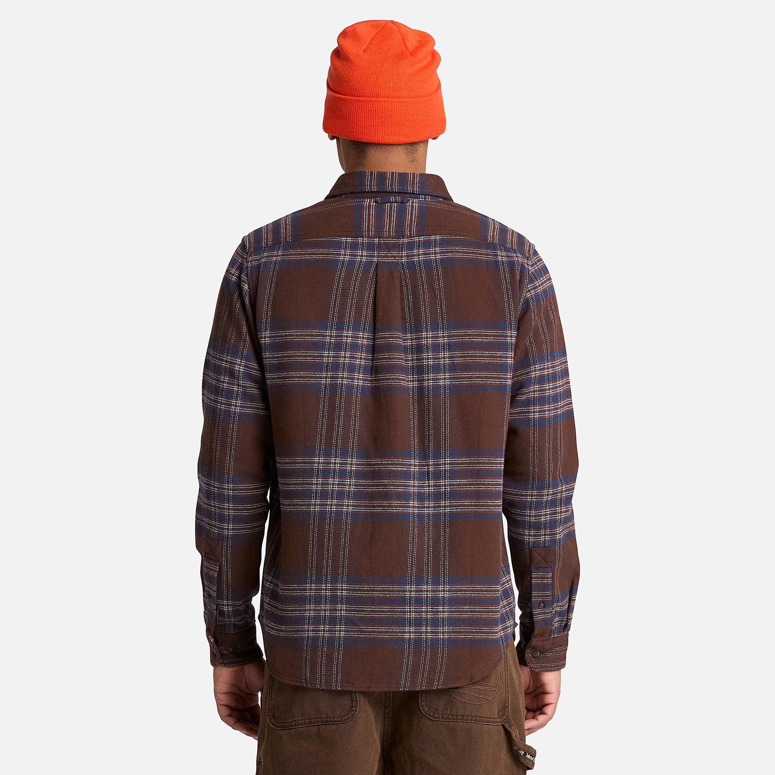 Indigo Check Regular Shirt TBL Chicory Coffee Brown ALT3