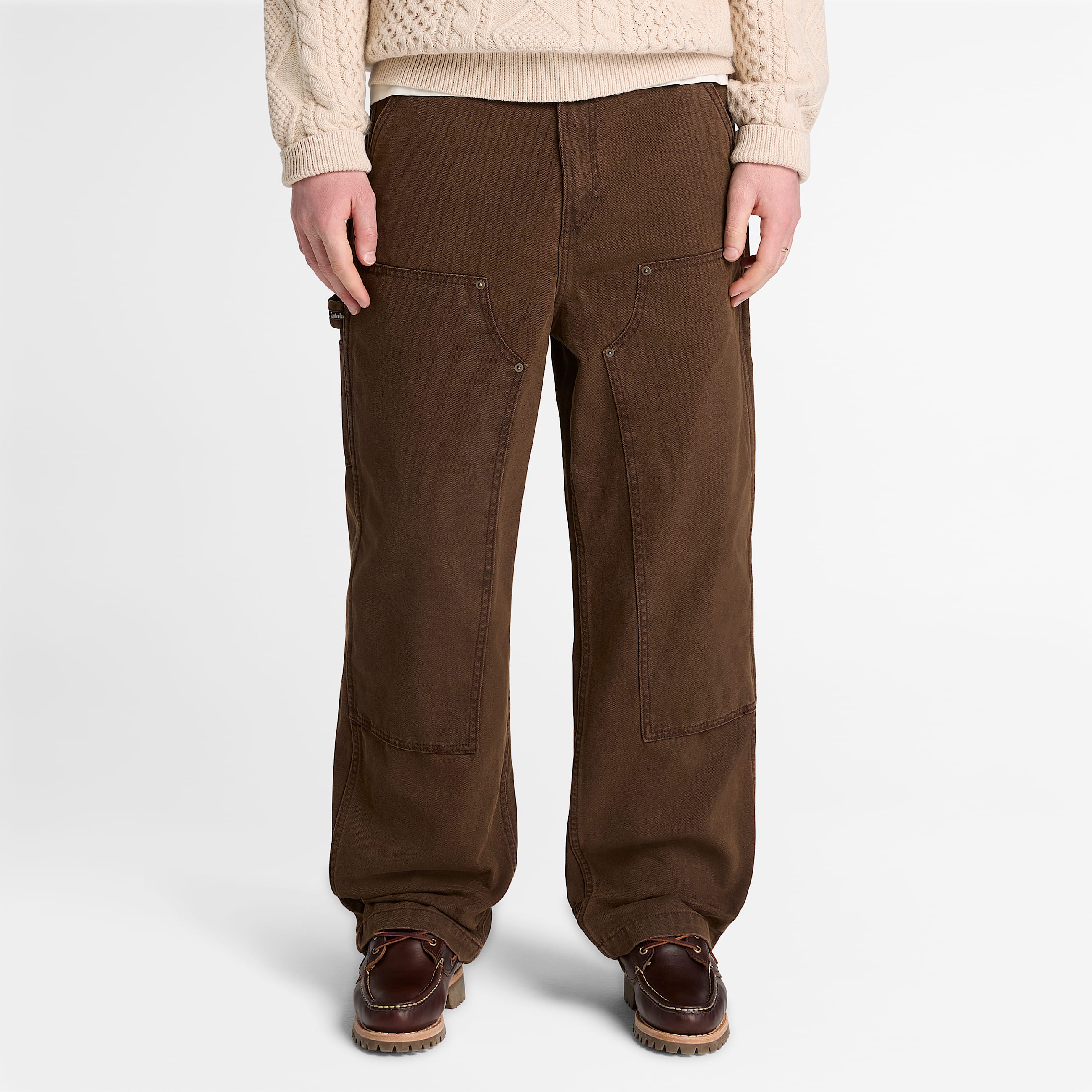 Mens Rindge Double Knee Canvas Carpenter Pant TBL Chicory Coffee Brown ALT1