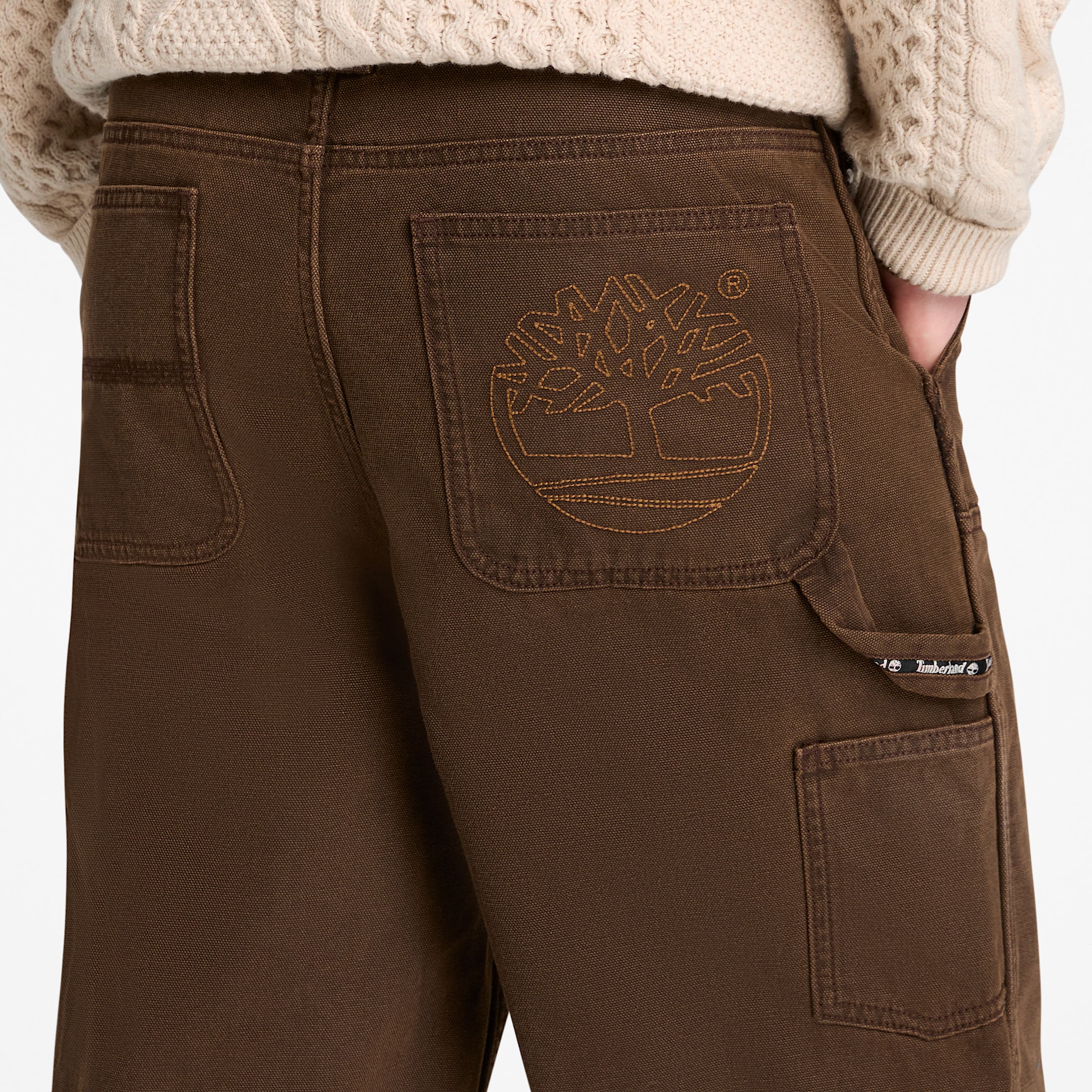 Mens Rindge Double Knee Canvas Carpenter Pant TBL Chicory Coffee Brown ALT3