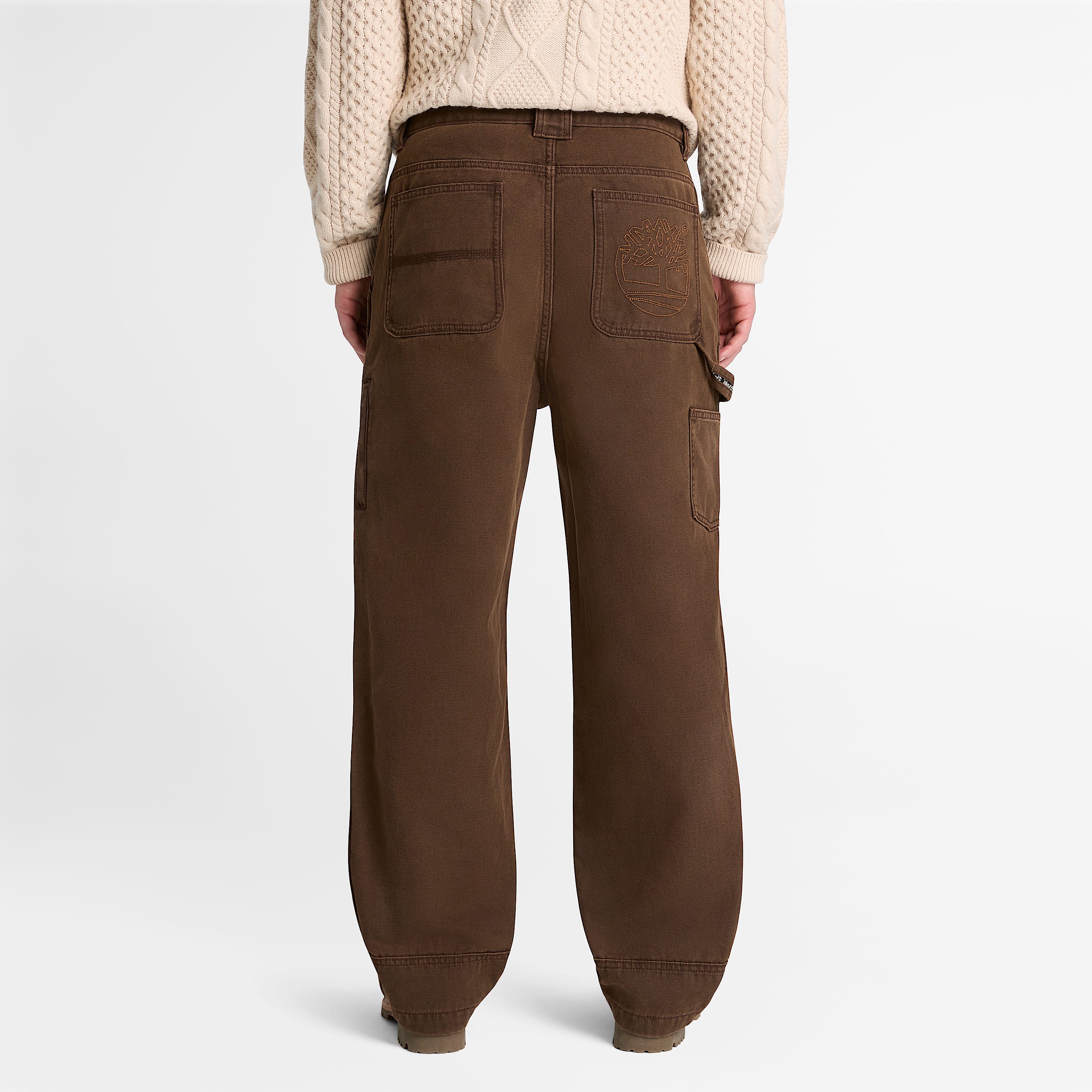 Mens Rindge Double Knee Canvas Carpenter Pant TBL Chicory Coffee Brown ALT8