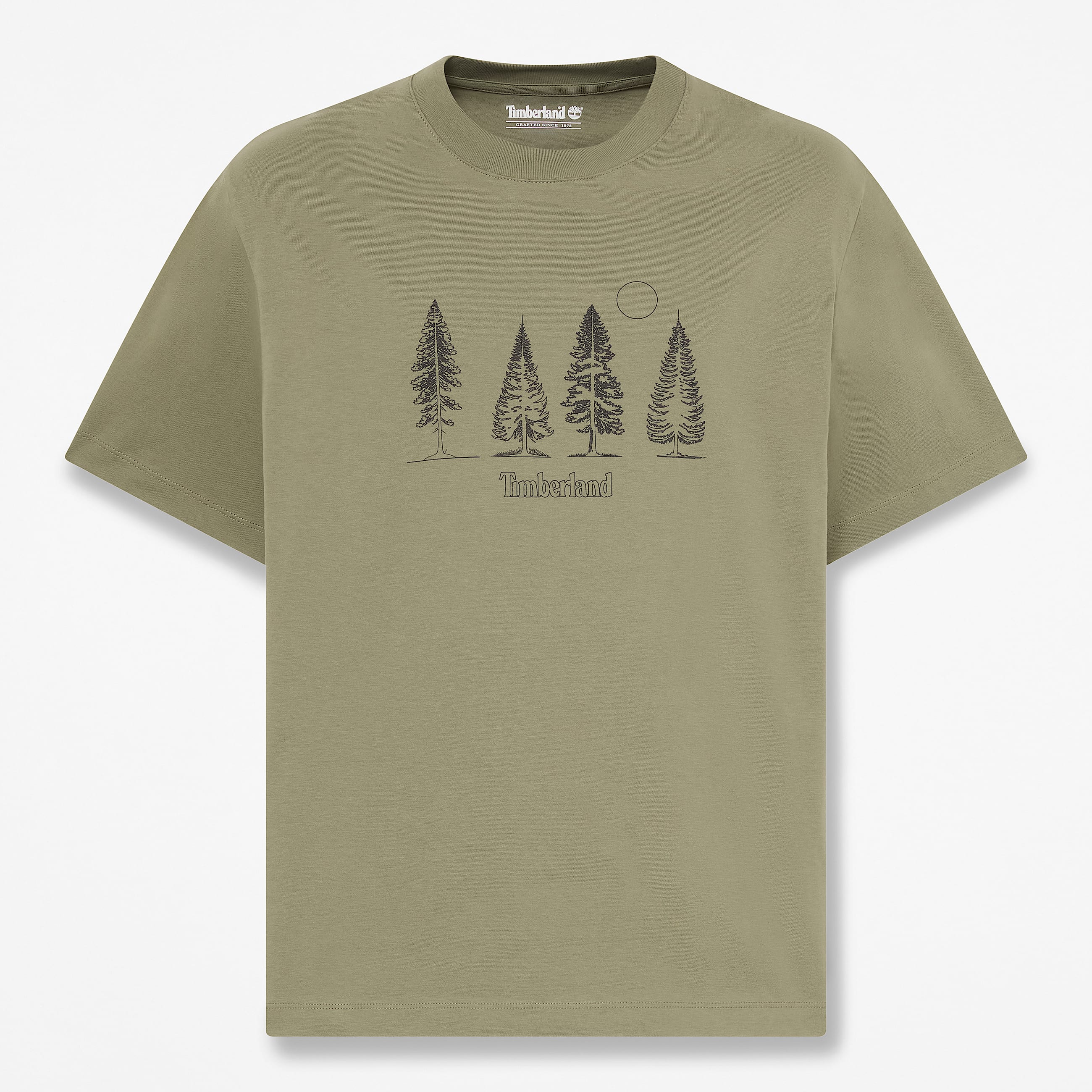 Mens Pine Tree Graphic TShirt TBL Deep Lichen Green HERO