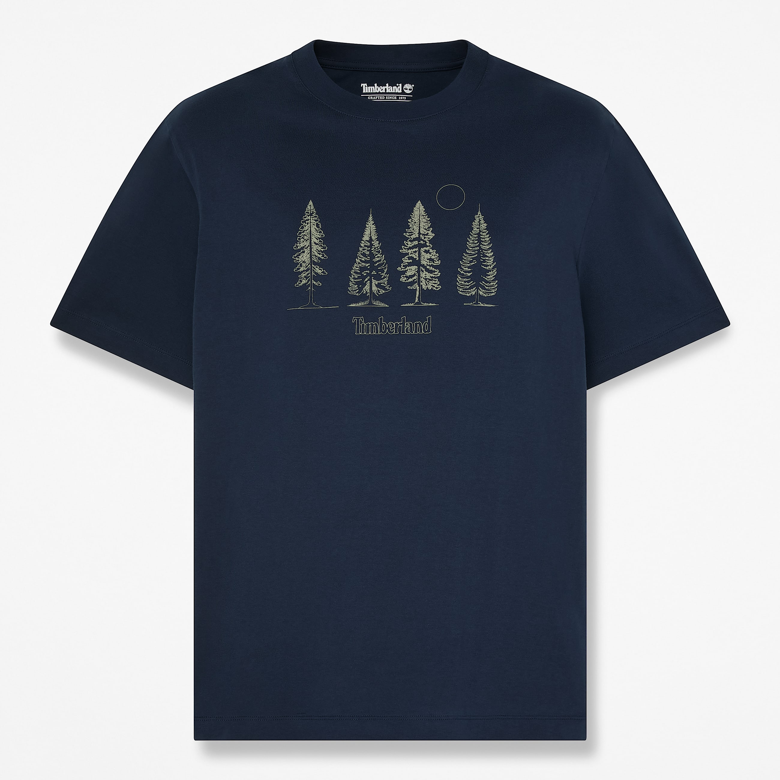 Mens Pine Tree Graphic TShirt TBL Dark Sapphire HERO