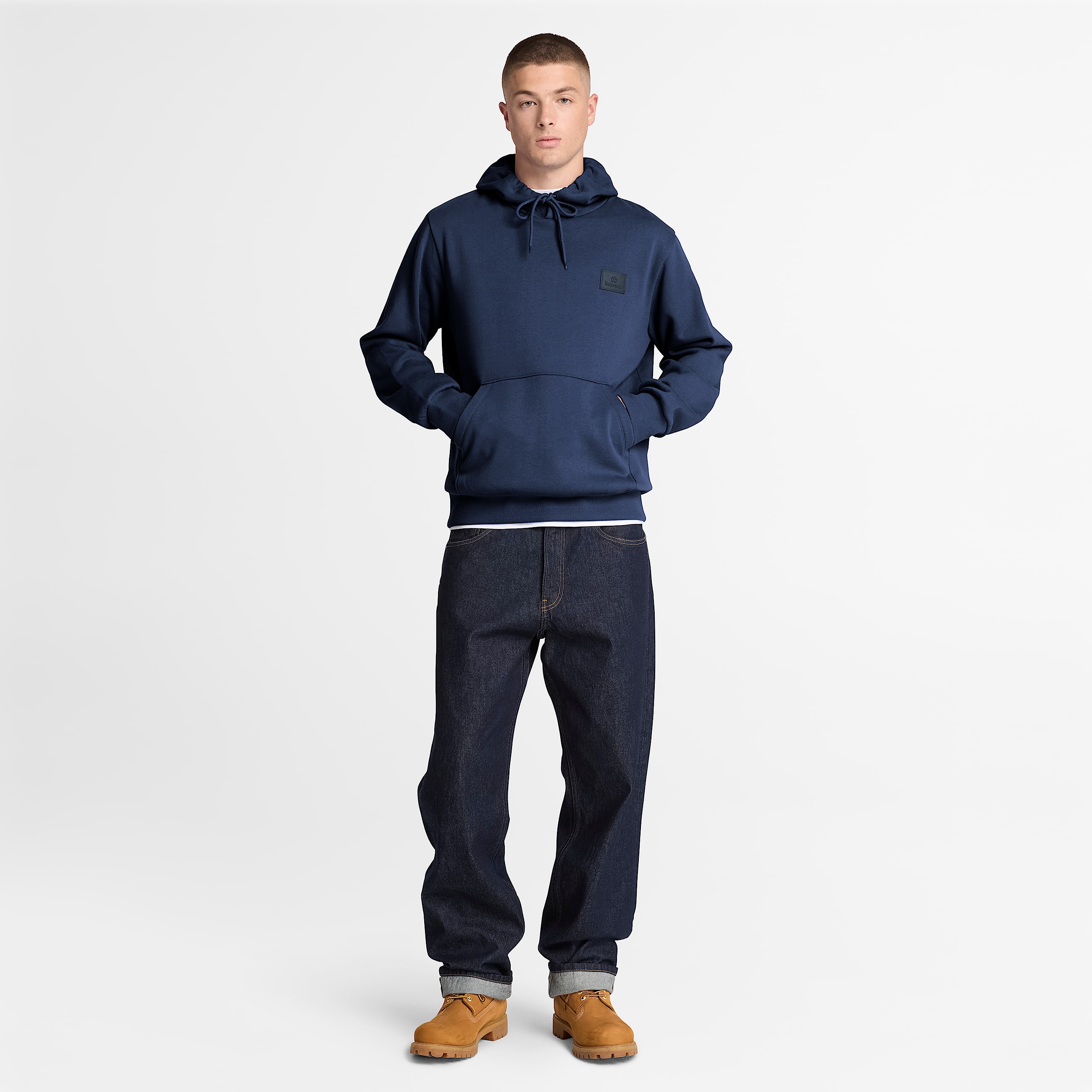 Mens Silicon Badge Hoodie TBL Dark Navy ALT2