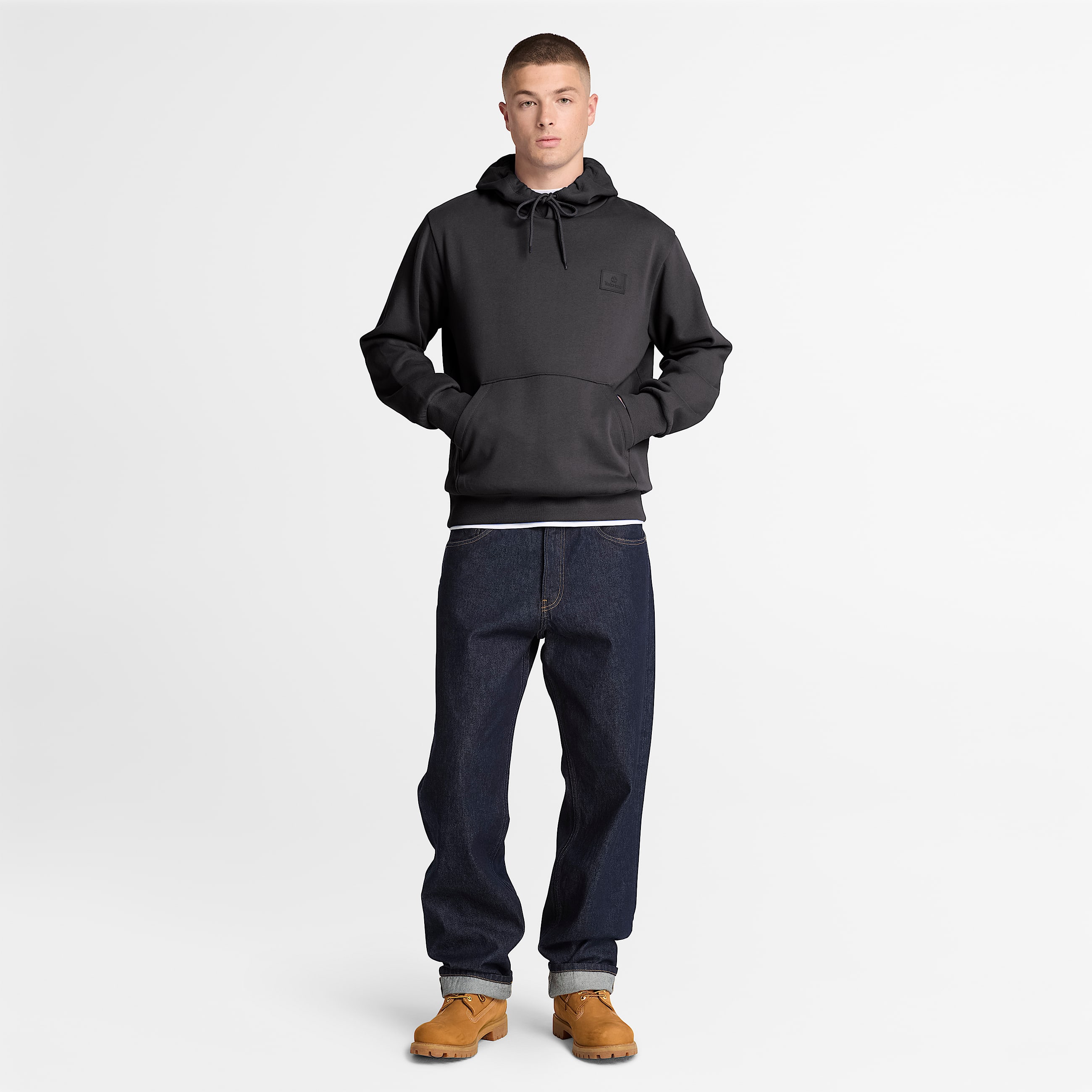 Mens Silicon Badge Hoodie TBL Black ALT2