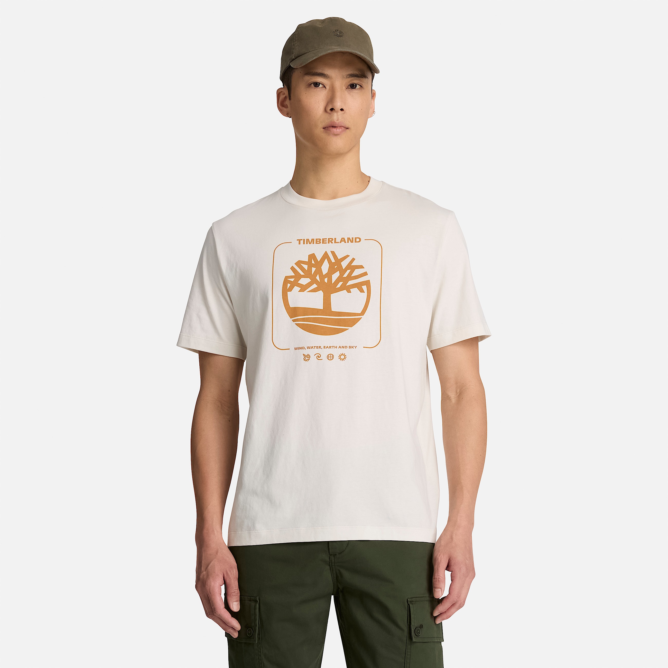 Mens Tree Graphic TShirt TBL Vintage White ALT1