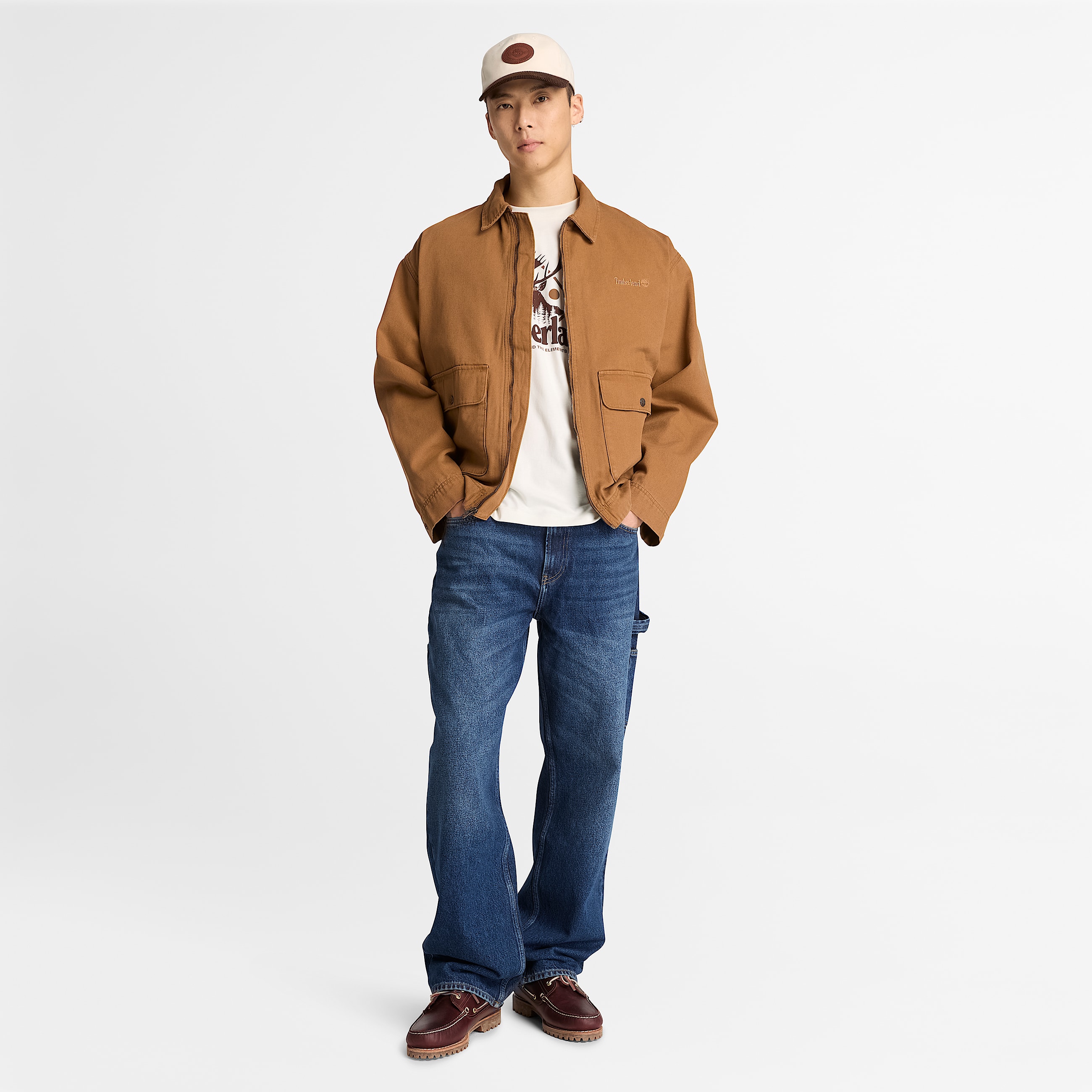 Manteau en toile pour hommes TBL Bl fonc ALT2