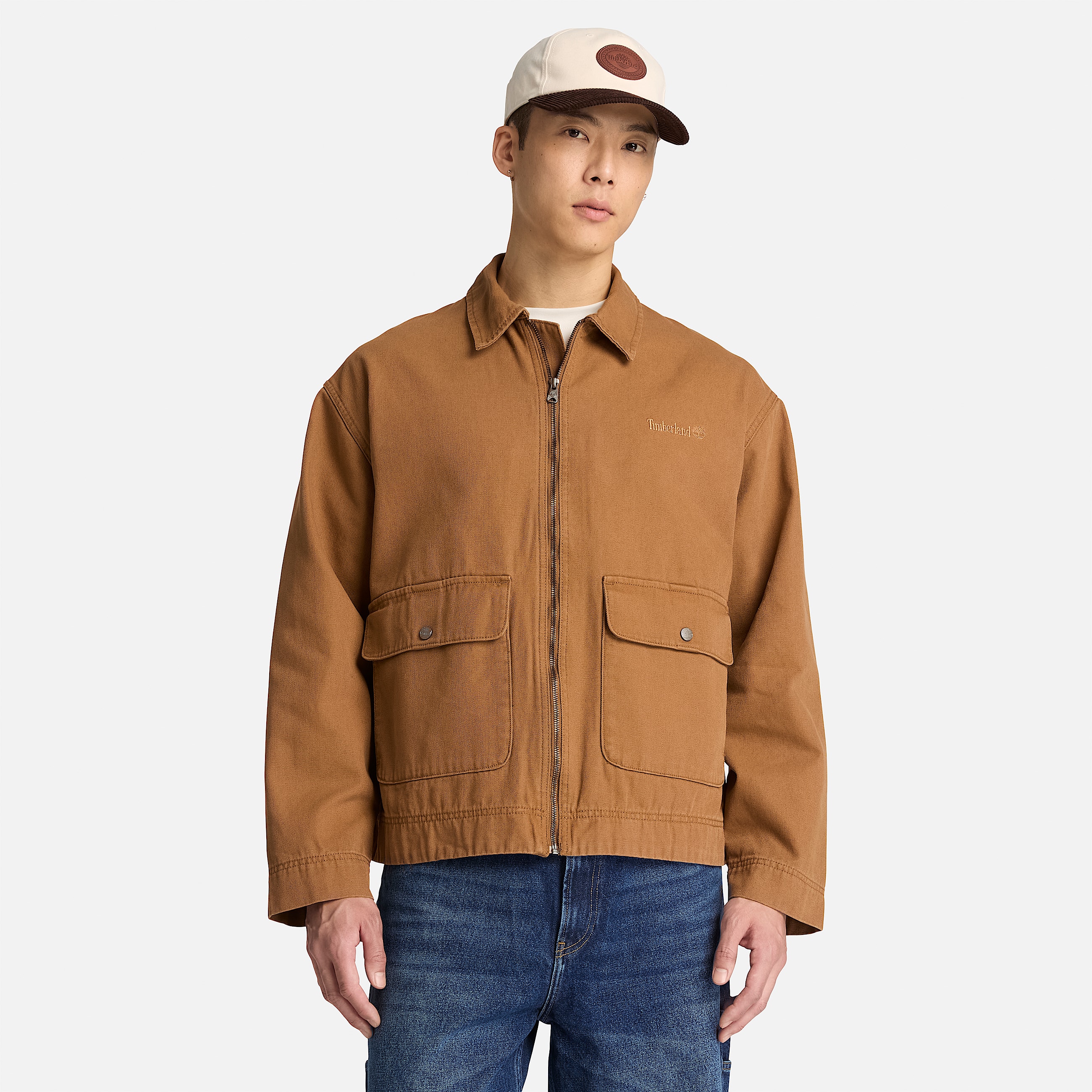 Manteau en toile pour hommes TBL Bl fonc ALT1