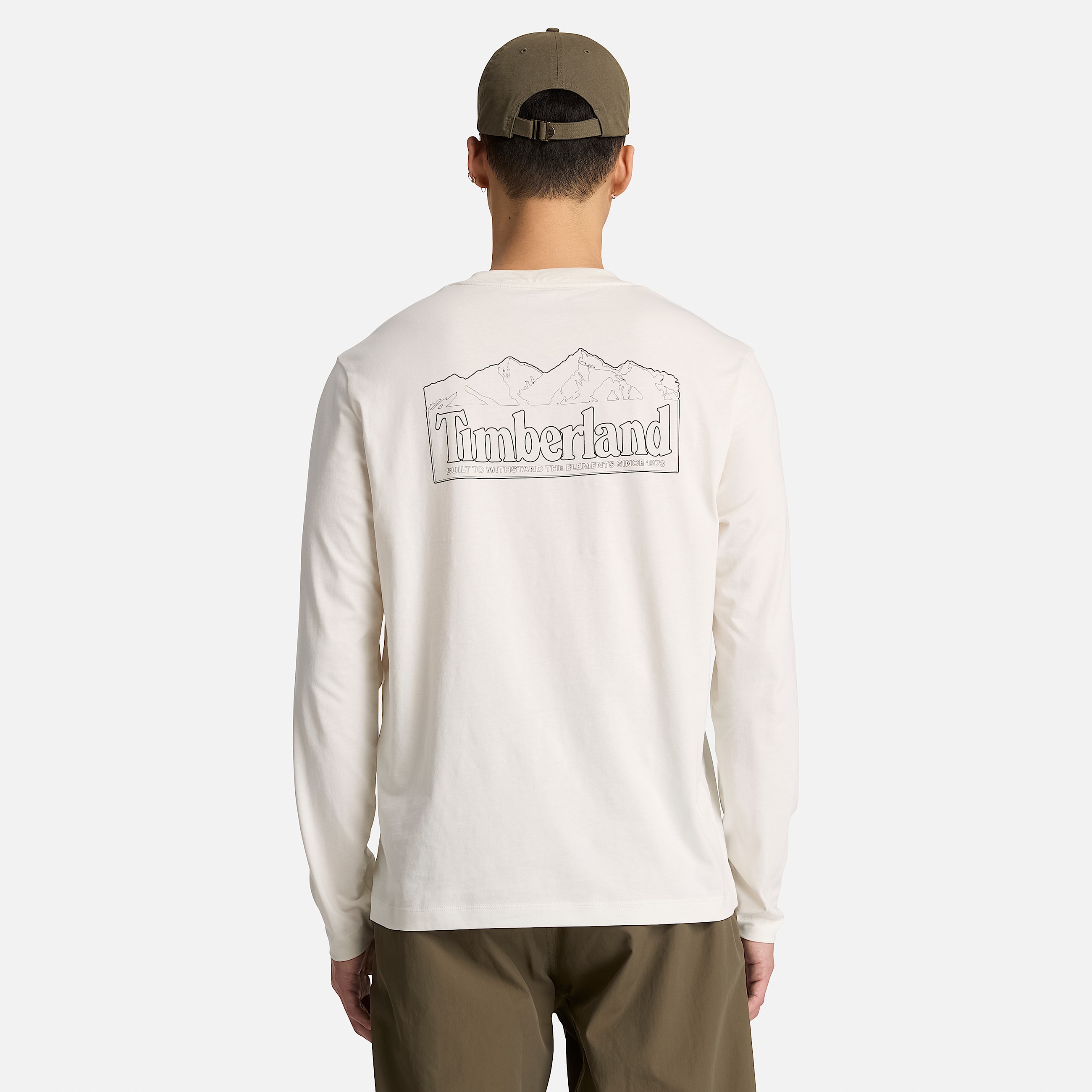 Mens LongSleeve Graphic TShirt TBL Vintage White ALT8