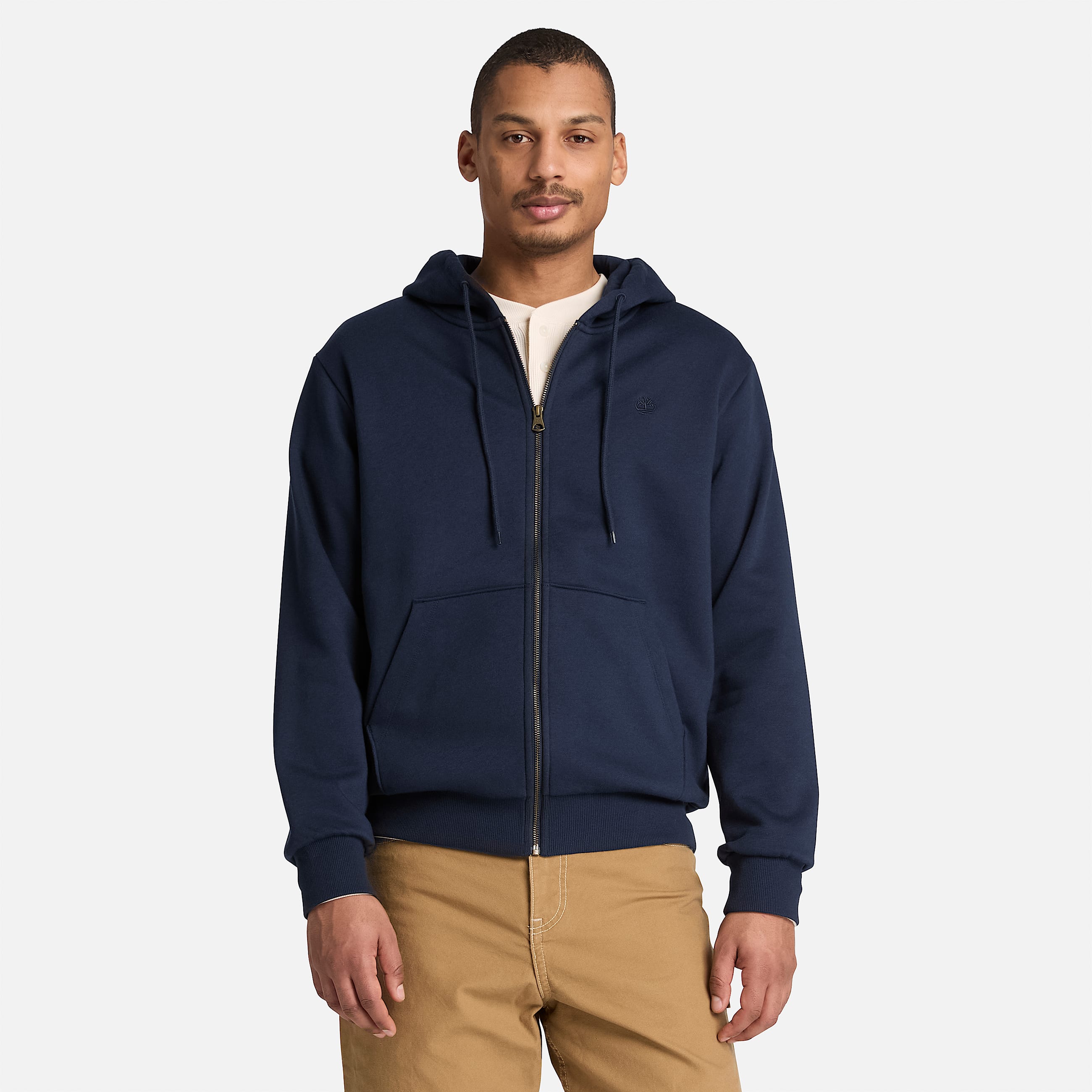 Haut  capuchon Oyster River  glissire avec logo pour hommes TBL Saphir fonc ALT1