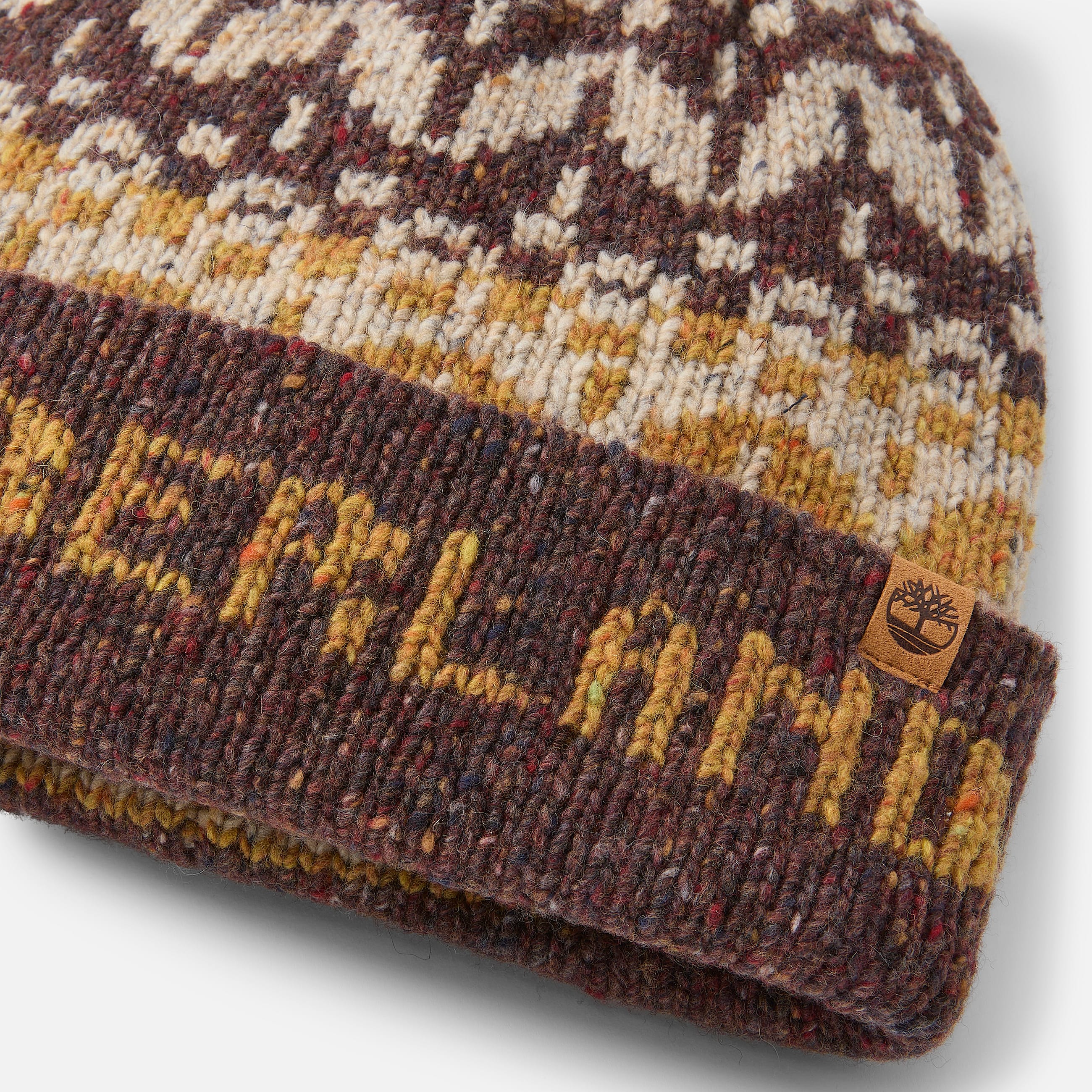Gorro de hombre Fairisle con pompn TBL Marrn oscuro ALT1