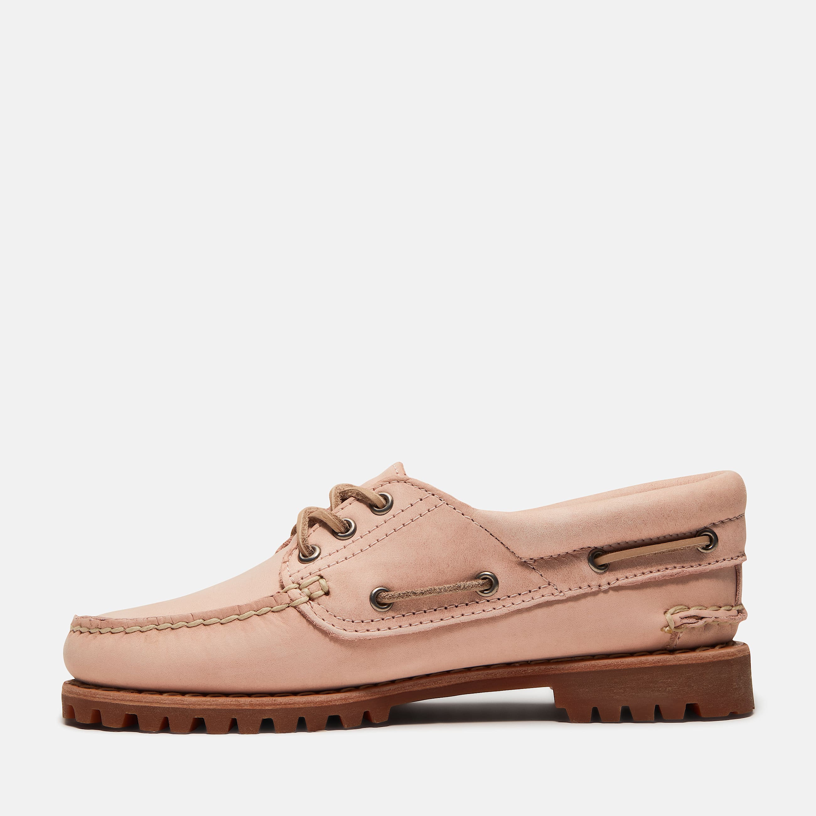 Womens Timberland Authentic 3Eye Boat Shoe TBL Light Pink FullGrain ALT6