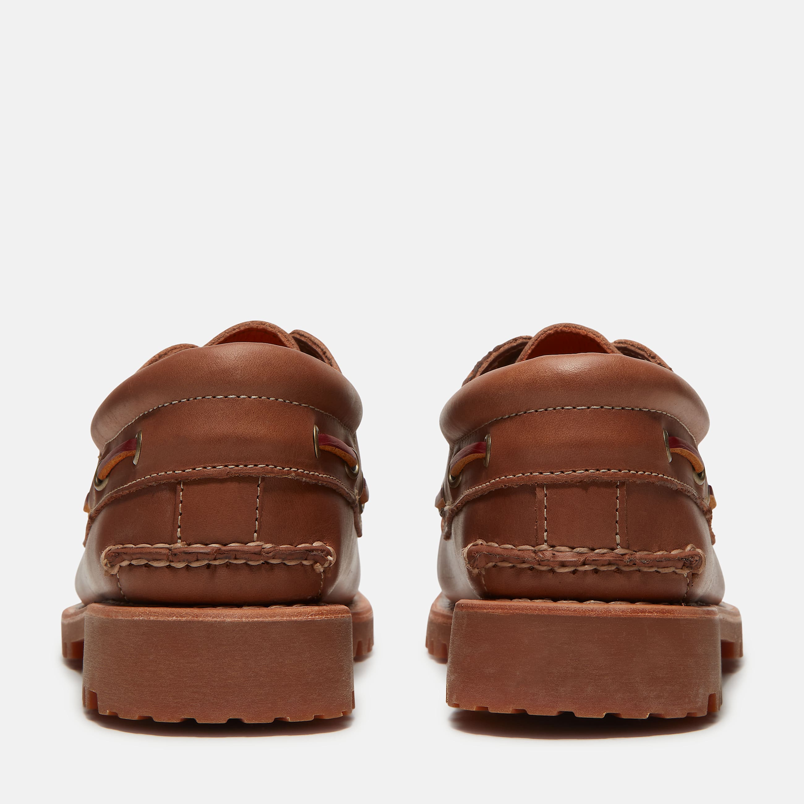Mens Timberland Authentic 3Eye Lug Handsewn Boat Shoe TBL Medium Brown FullGrainMedium Brown ALT5