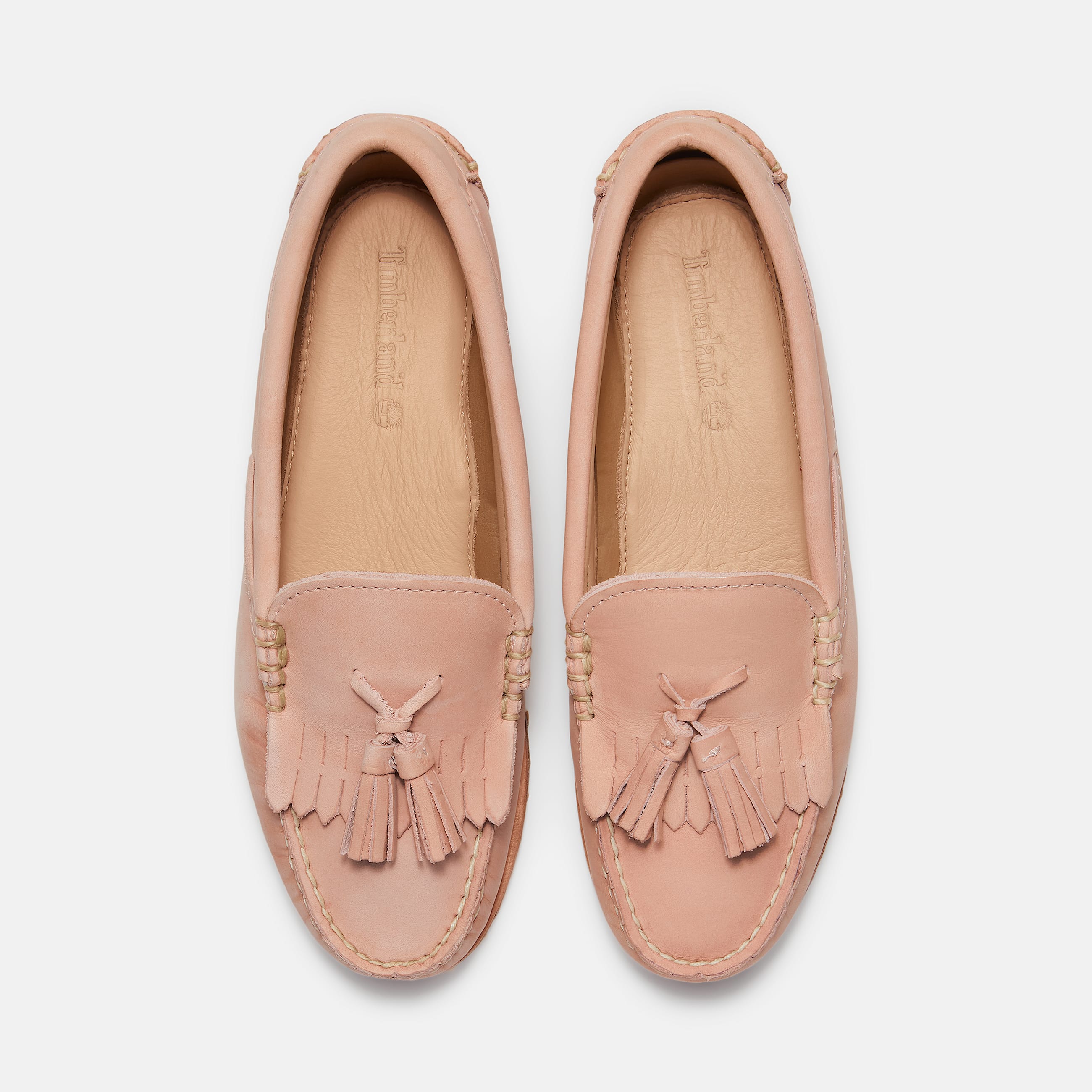 Womens Timberland Authentic Kiltie Loafer TBL Light Pink FullGrain ALT2