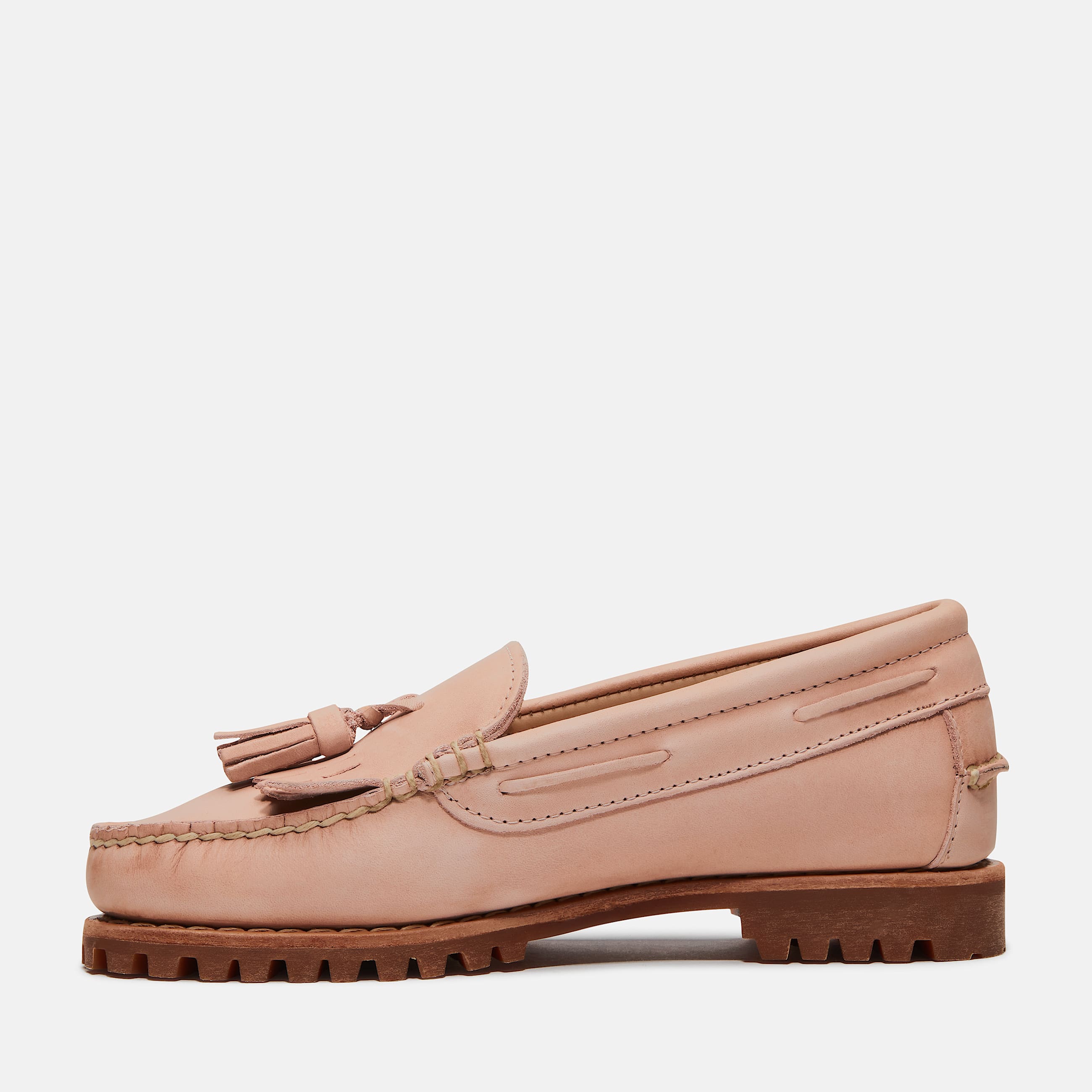 Womens Timberland Authentic Kiltie Loafer TBL Light Pink FullGrain ALT6